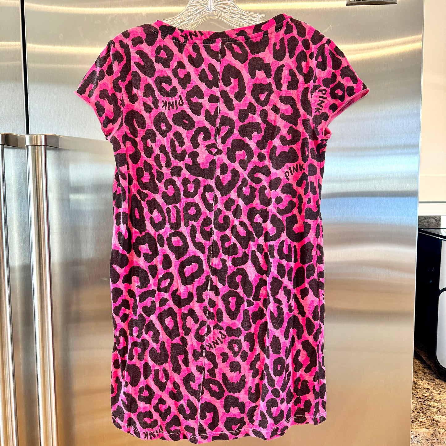 PINK Victoria Secret Sleep Shirt Dress Cheetah Leopard Y2K Pajama Pre-owned