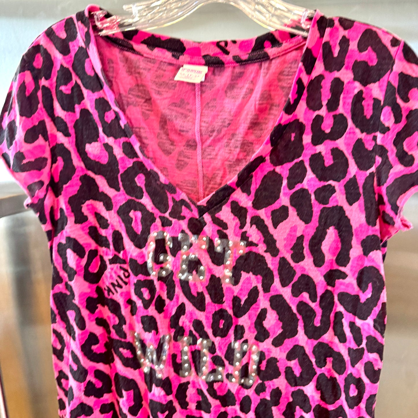 PINK Victoria Secret Sleep Shirt Dress Cheetah Leopard Y2K Pajama Pre-owned