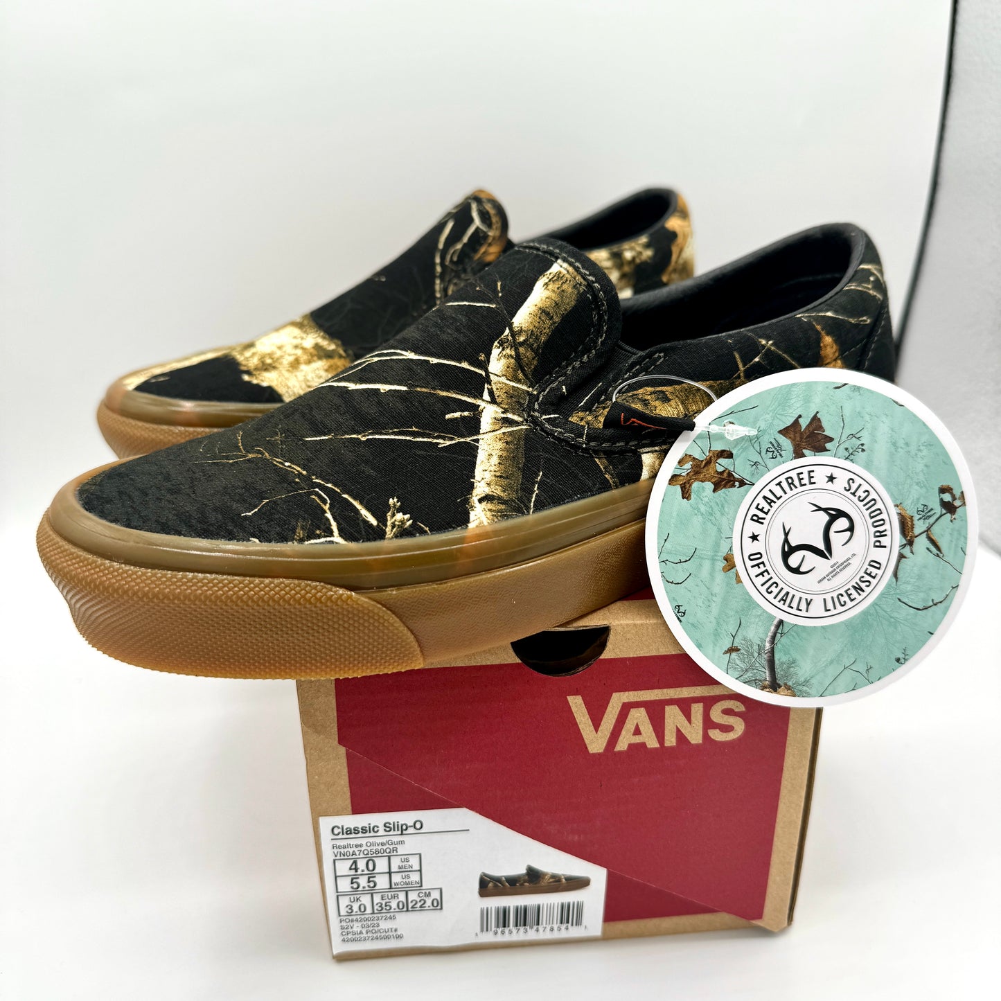 Vans x Realtree Classic Slip-On sneakers DX 98 hunting print gum sole unisex