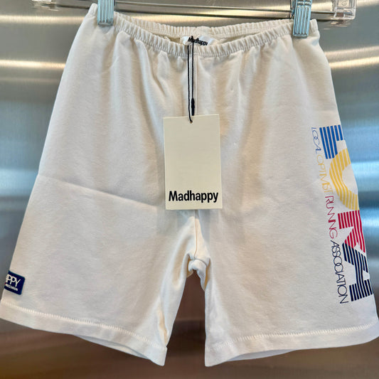 MadHappy Local Optimist Run Club Biker Shorts in Marshmallow / Cream