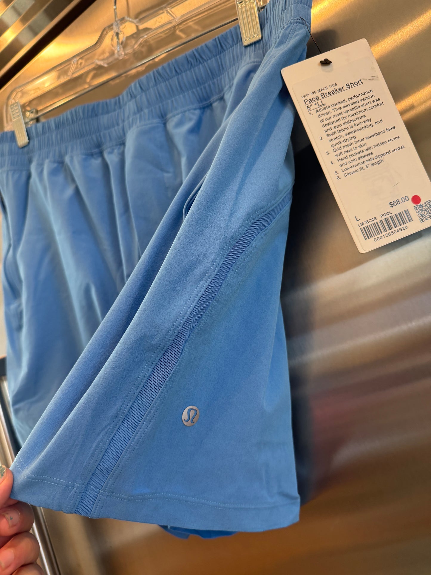 Lululemon Pace Breaker Short 5” Linerless Unlined in Pool Party Blue - Men’s