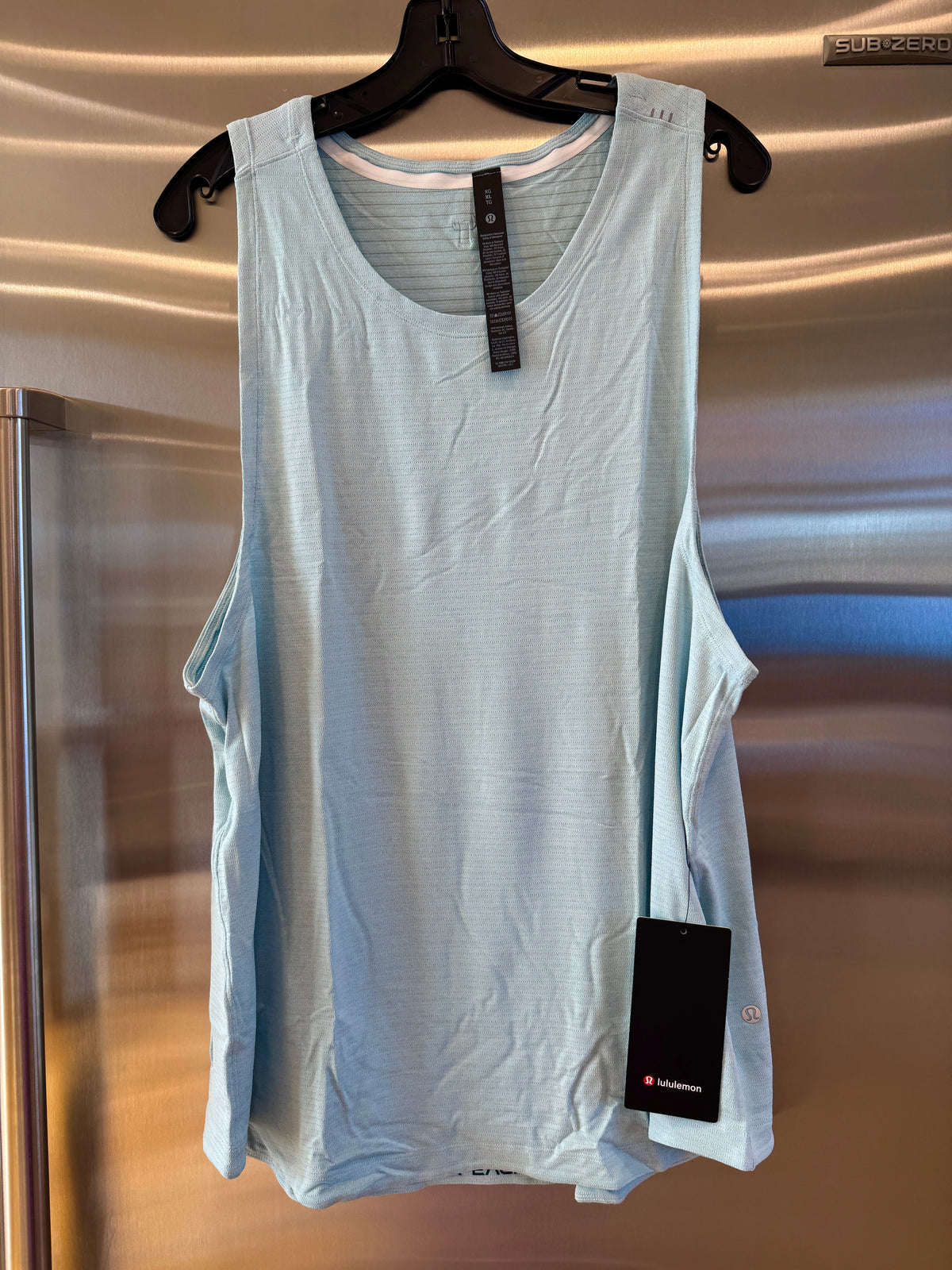 Lululemon License to Train Top , Mens Tank Top in Foam Cloud Blue