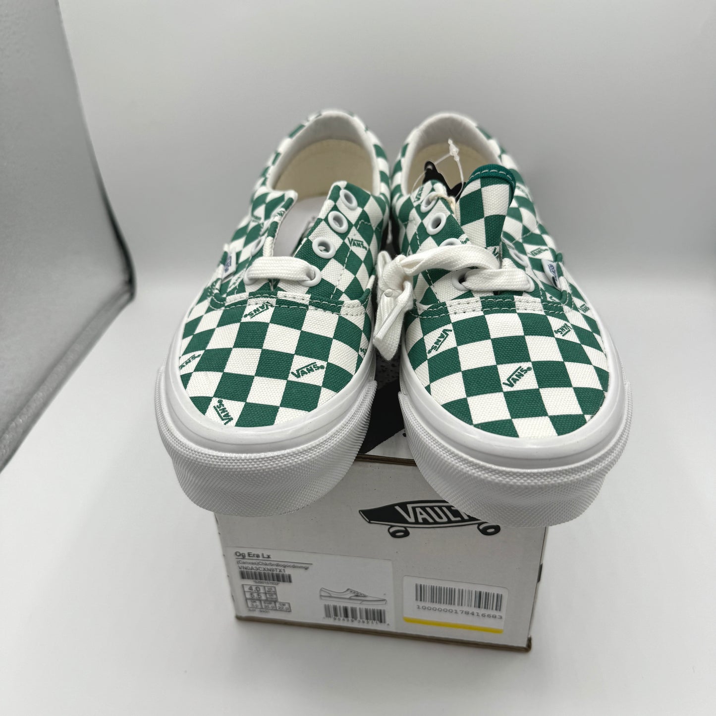 Vans OG Era LX Low Lace Up Sneakers green logo checkerboard classic sneakers