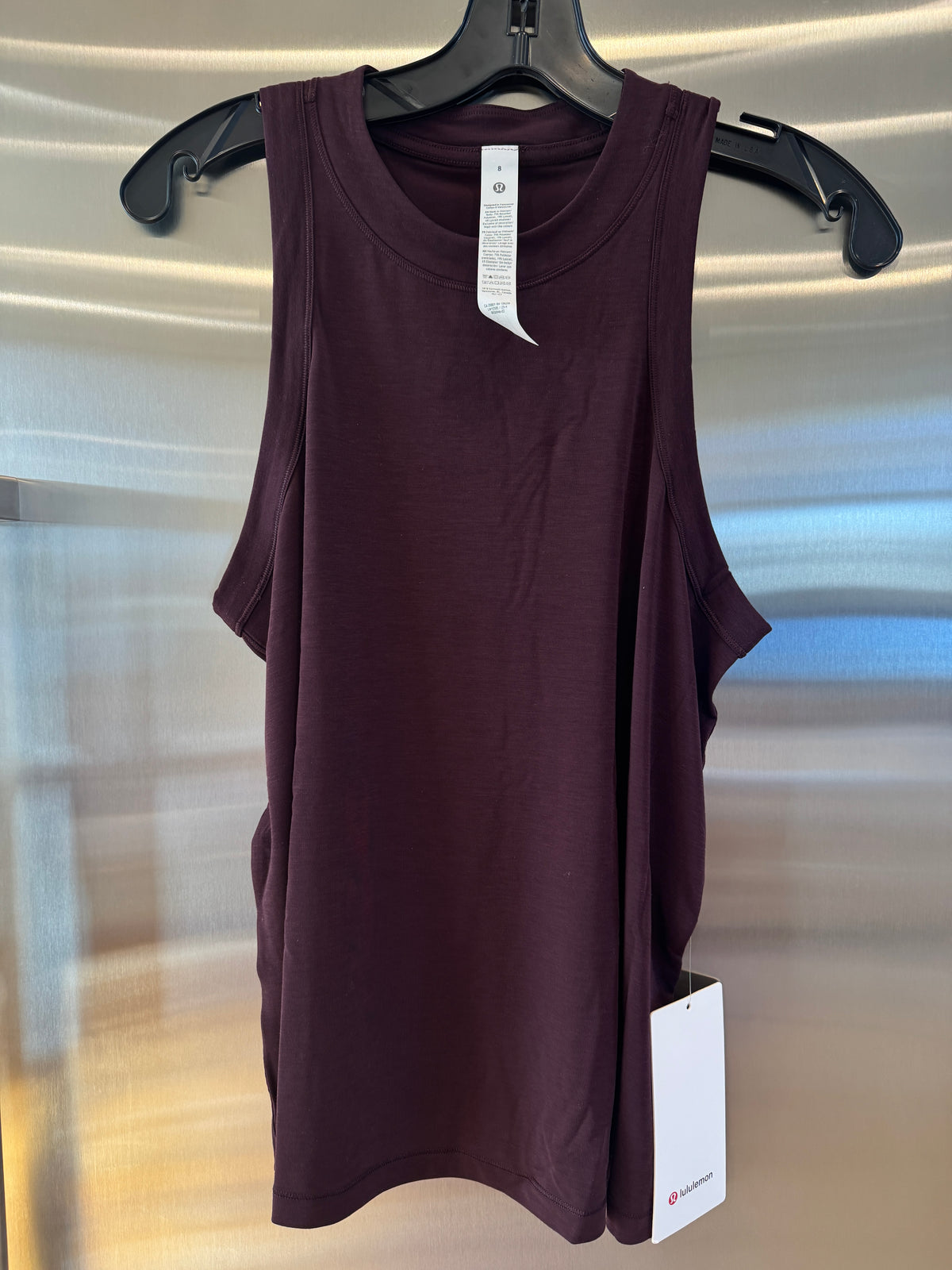 Lululemon Jersey Training Tank Top , Women’s in Black Plum Dark Burgundy Red