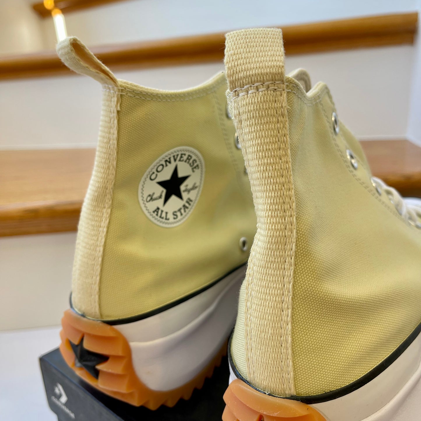 Converse Run Star Hike Platform in lemon drop , high top Chuck Taylor sneaker