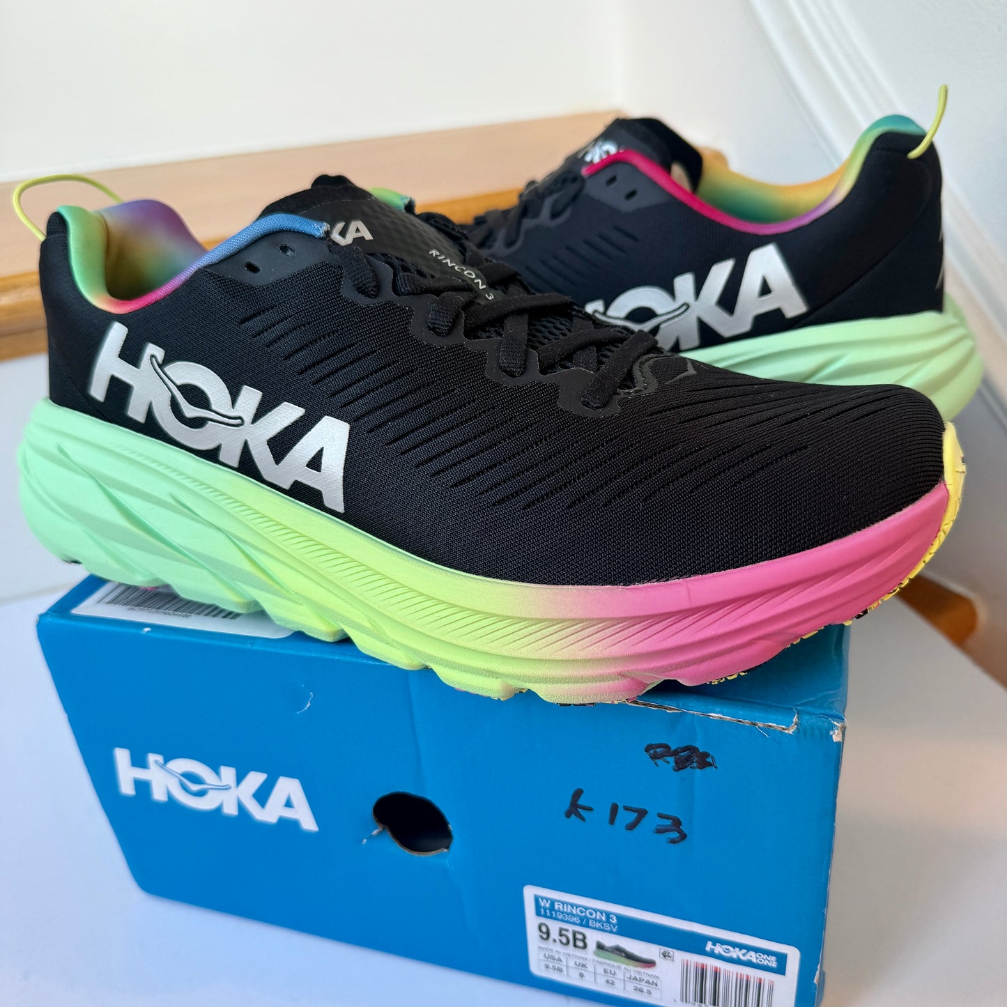 Hoka Rincon 3 Womens Running Shoes Black / Multicolor / Silver Hoka One One