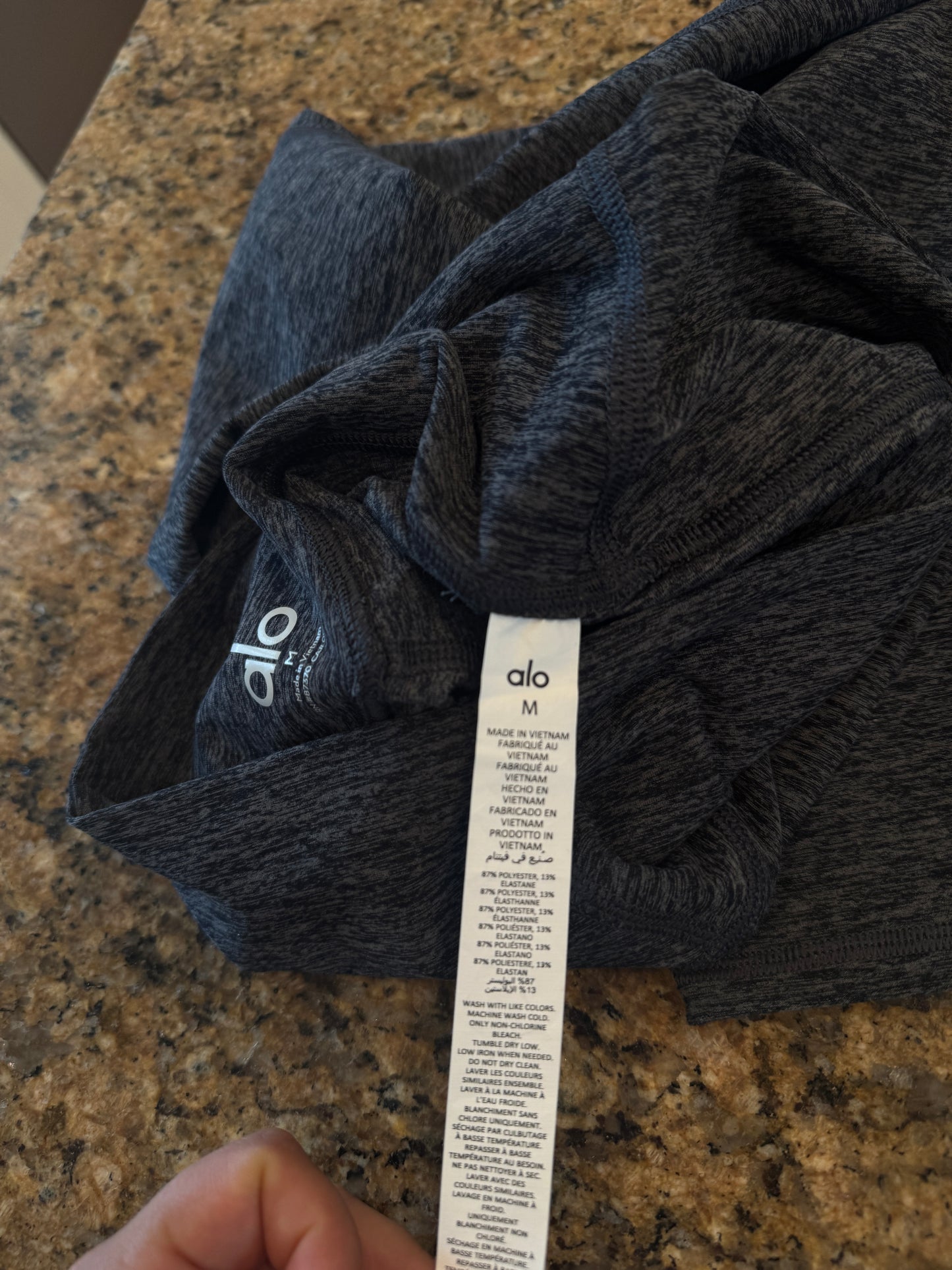Alo Yoga Alosoft Highlight Leggings HW 7/8 Athletic Grey Heather