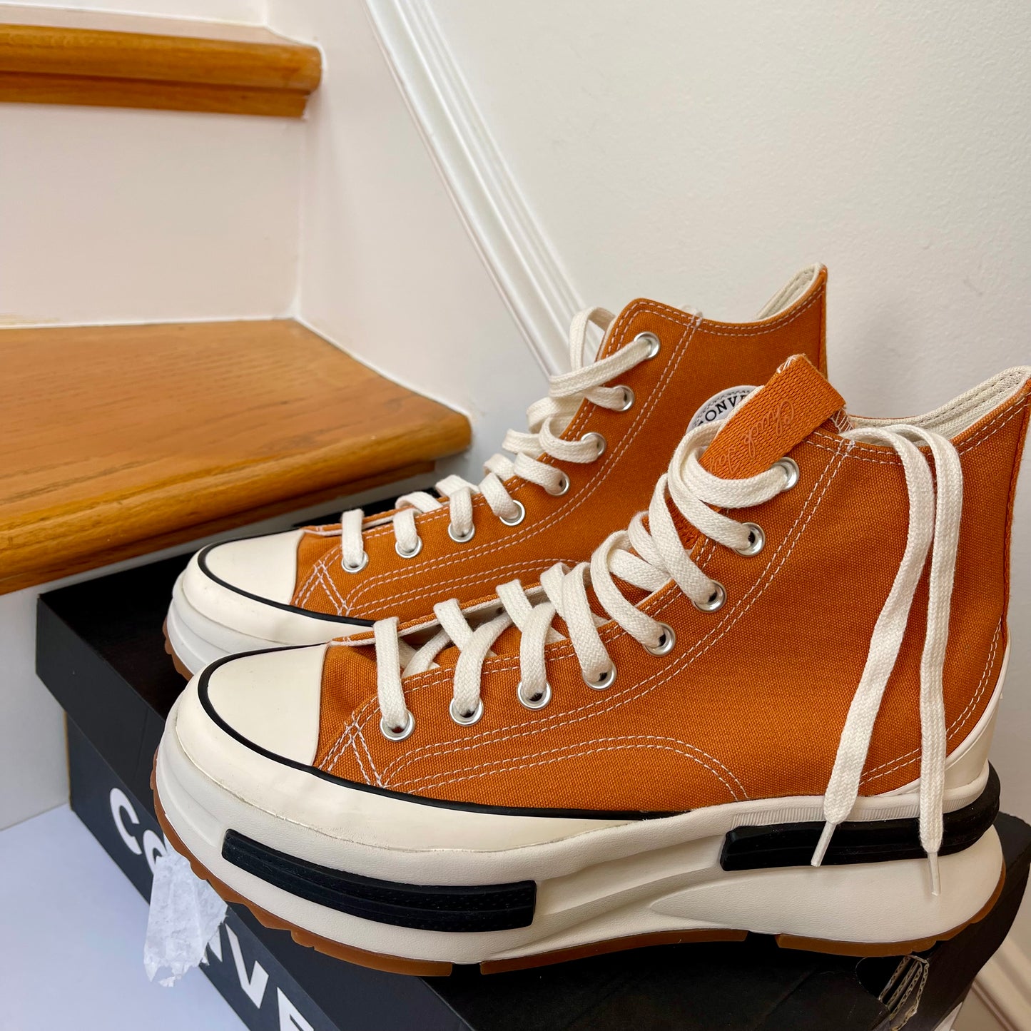 Converse Run Star Legacy CX Hi Platform high top Chuck Taylor sneaker monarch orange