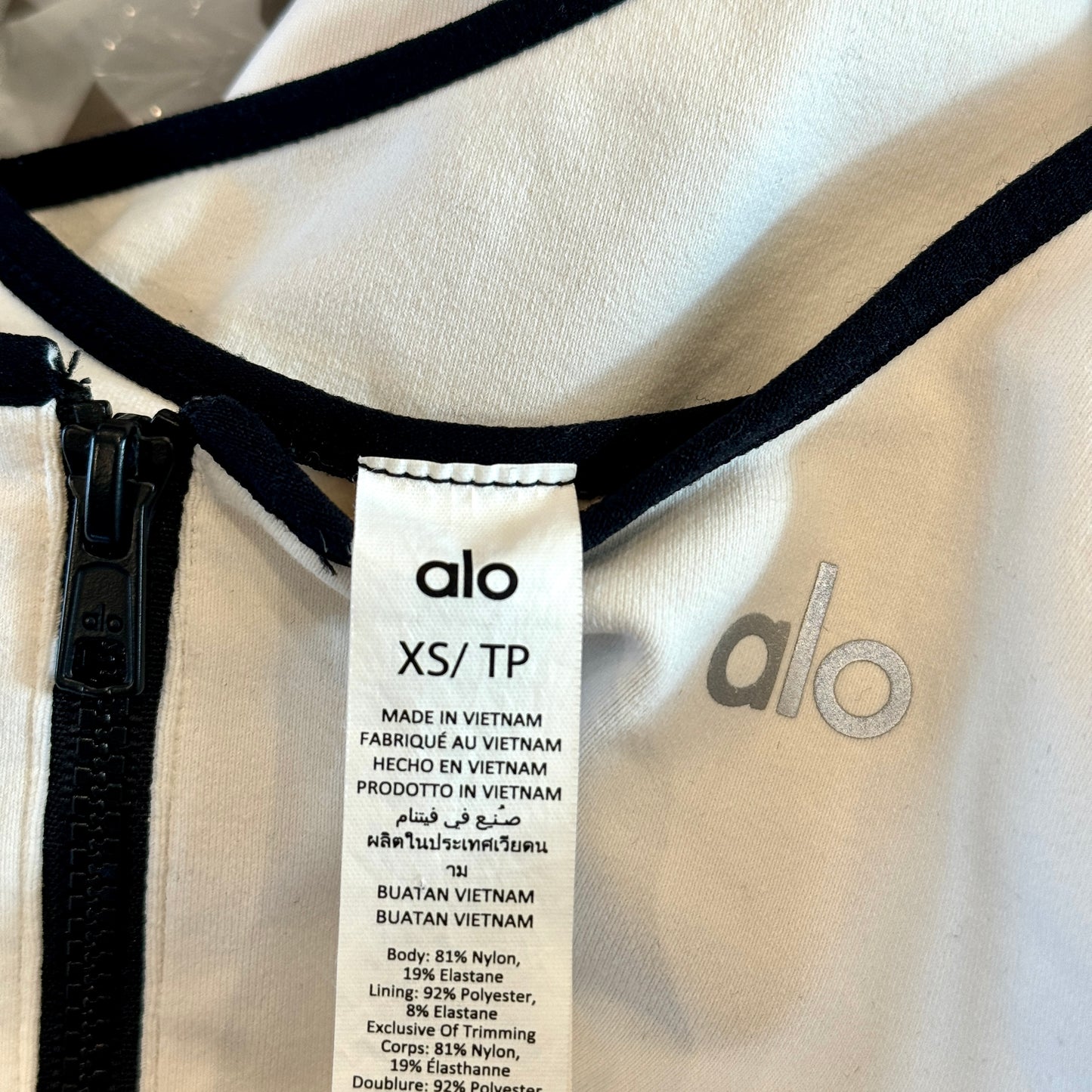 Alo Yoga Supernova Bodysuit White / Black — Pre-owned Excellent Condition