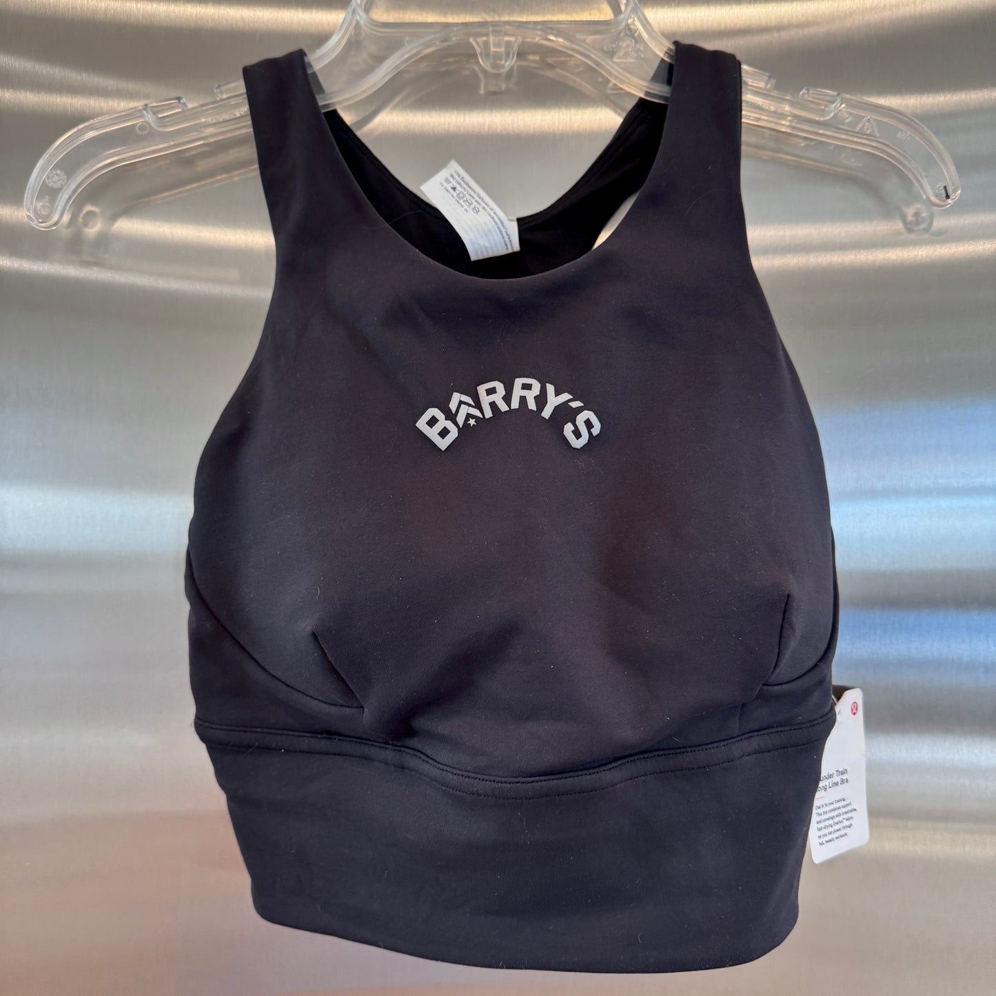 Lululemon Wunder Train Long Line Sport Bra x Barry’s Collab in Black