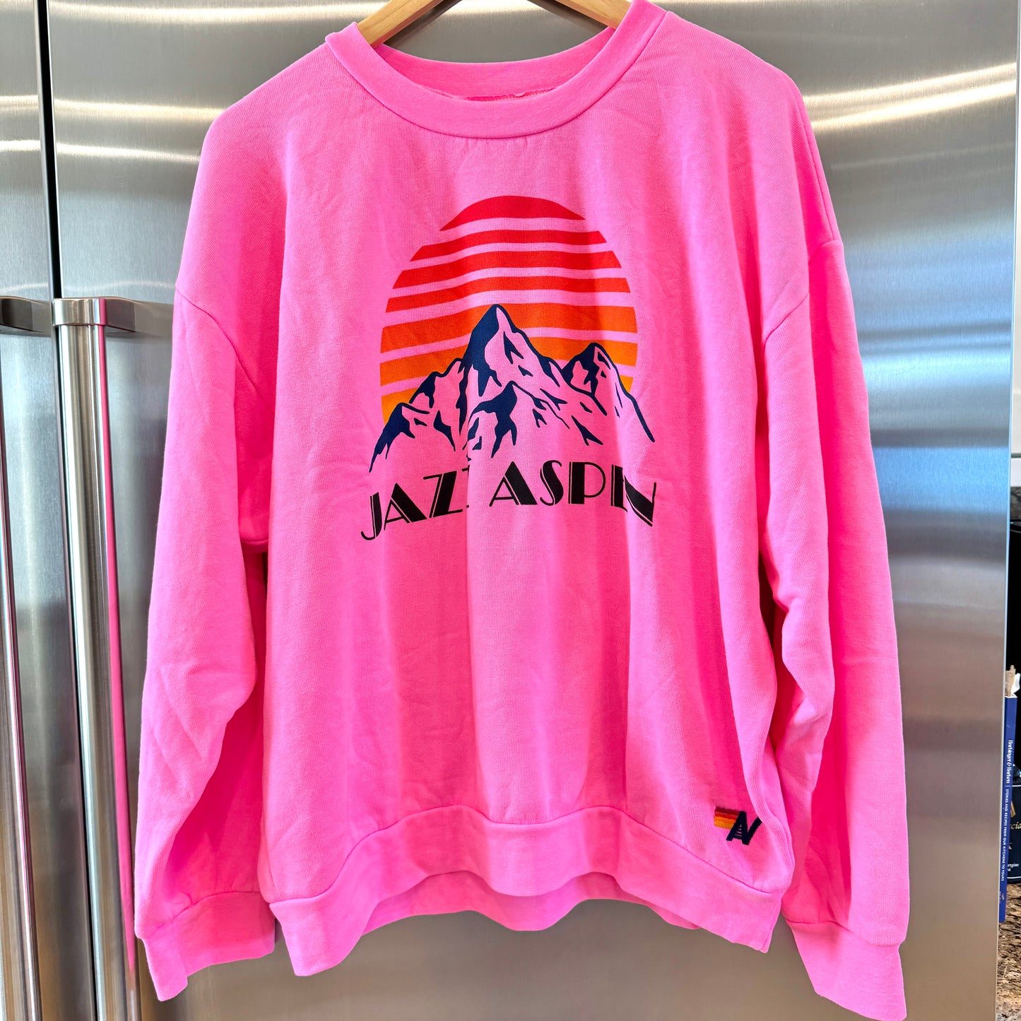 Aviator Nation Aspen Snowmass Jazz Music Festival Crewneck Sweatshirt - Neon Pink
