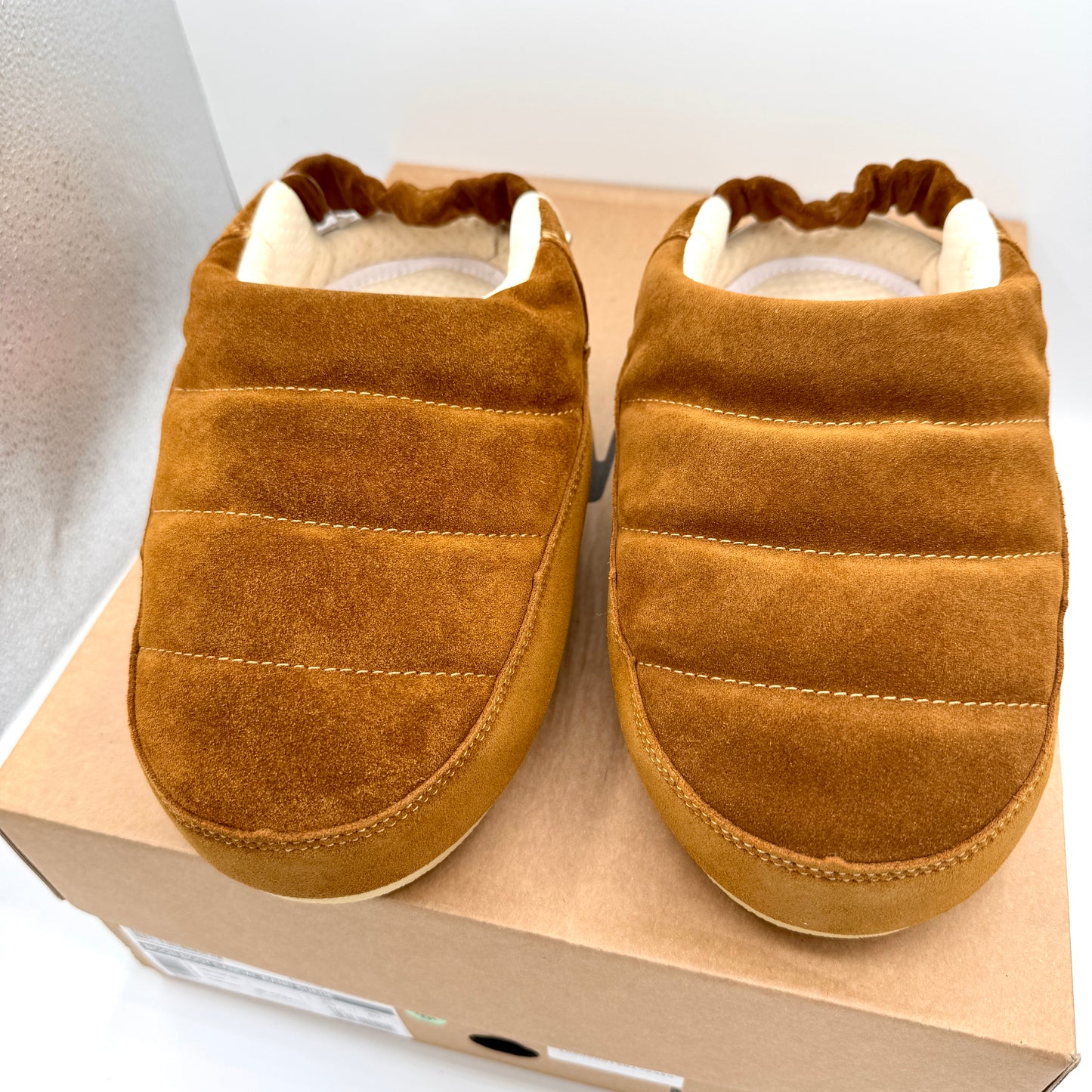 Moon Boot Evolution Slipper in Tan Suede Mule