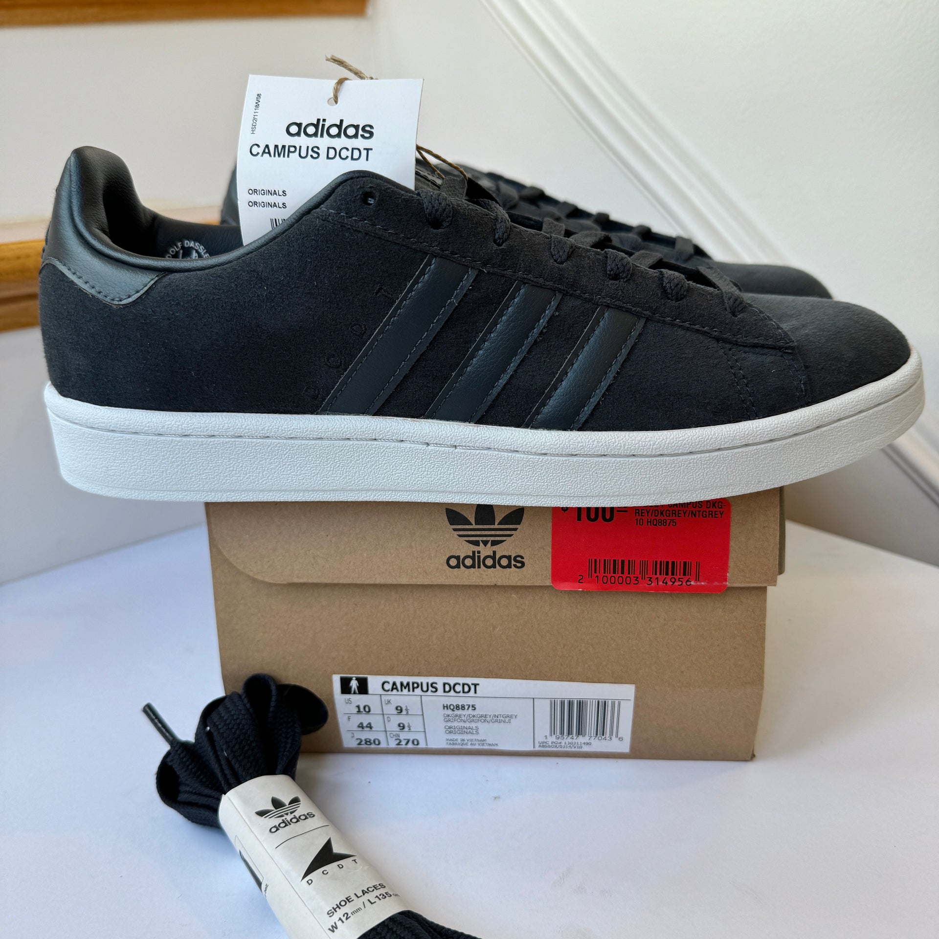 Adidas x DCDT Campus Collab sneakers dark grey, navy shoes leather – Kelsid  Closet