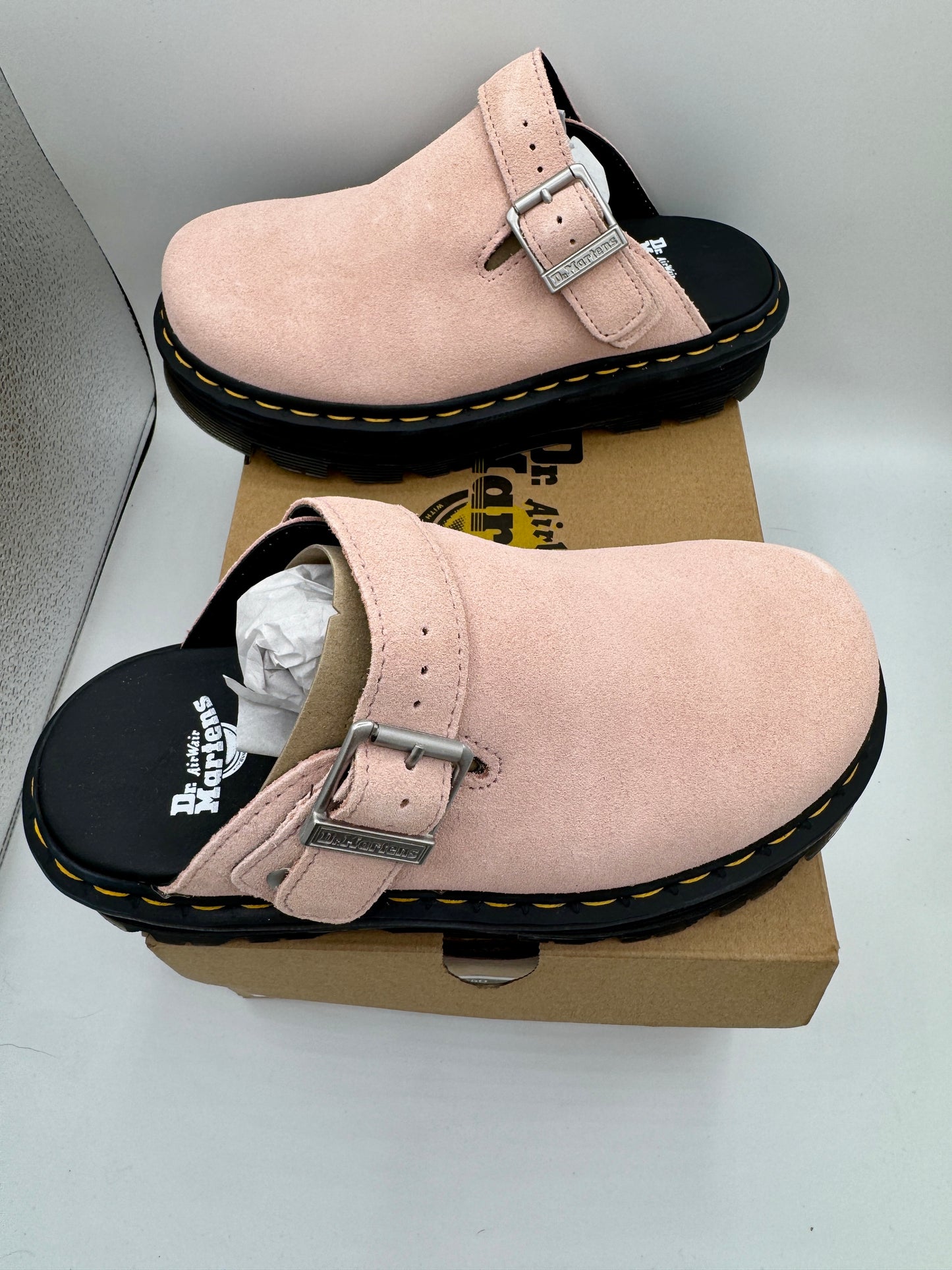 Dr Martin Zebzag Mule Unisex , Powder Pink