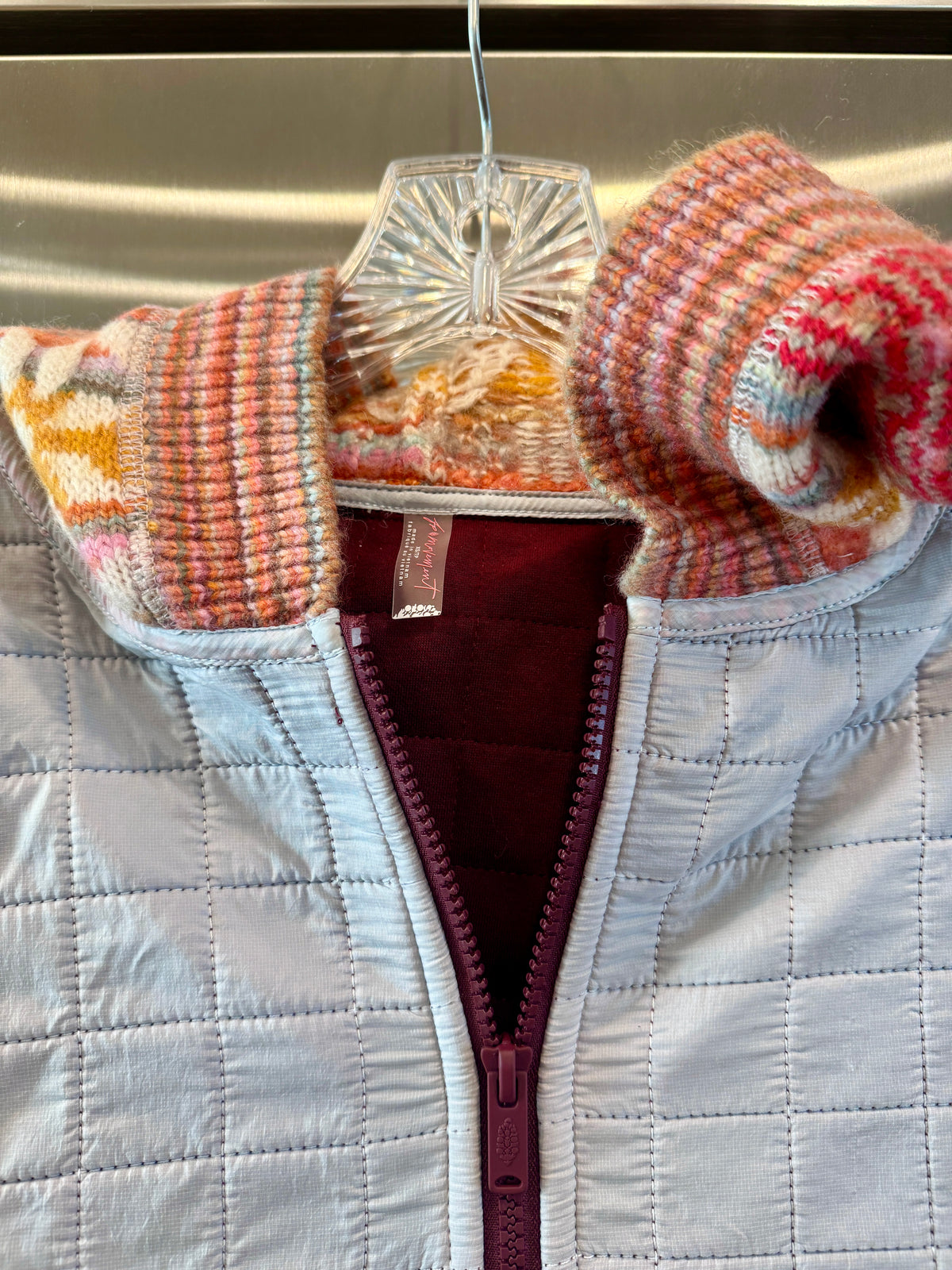 Free People To The Peak Quarter Zip Anorak Knit / Fleece Jacket - Mahogany , FP Movement