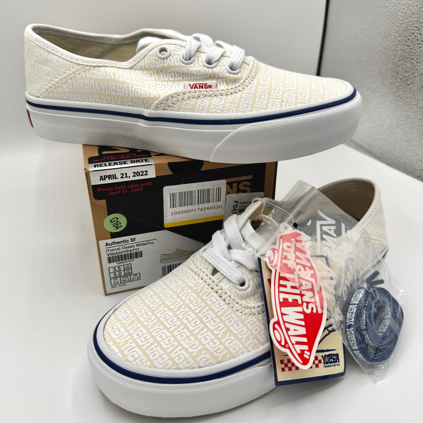 Vans Authentic SF Classic Low Top Sneaker in Cream off white x Yucca Fins