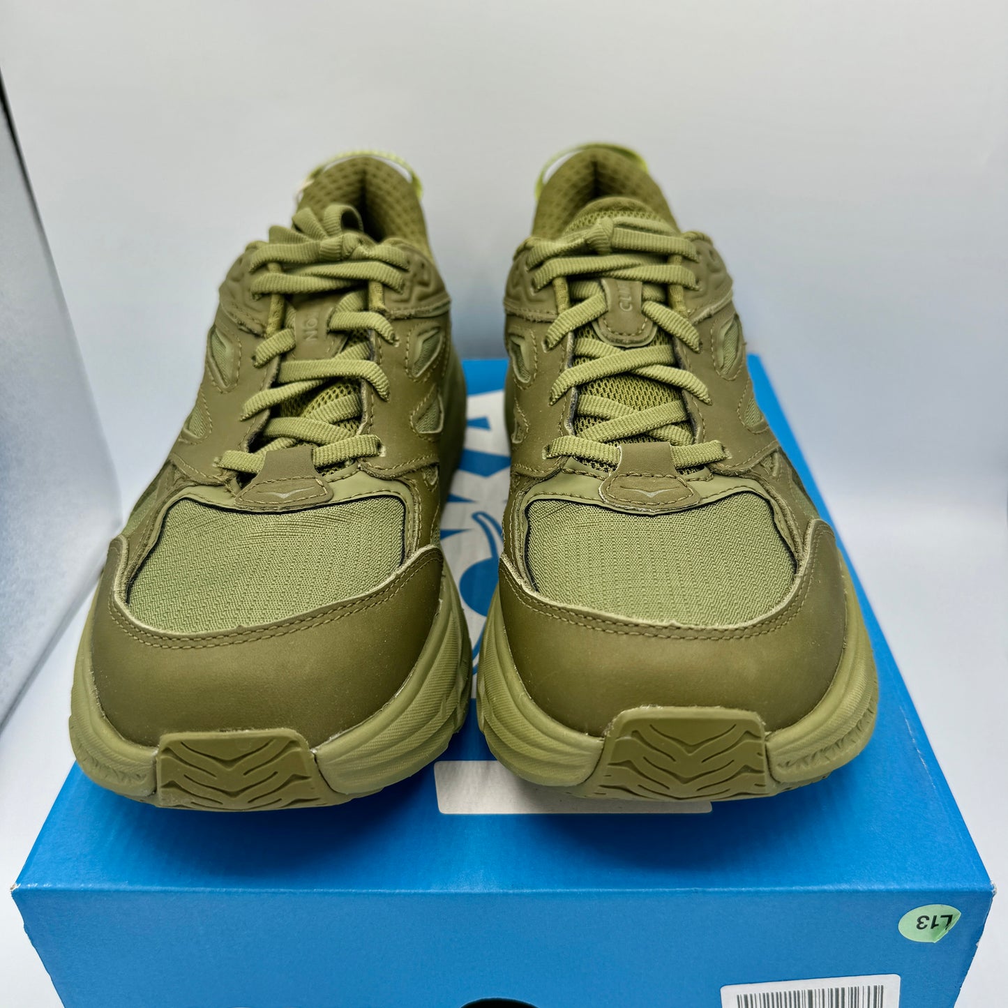 Hoka Clifton Leather Gore-Tex Waterproof Unisex Green Khaki Olive AGMS