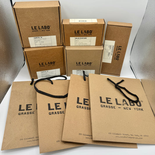 Bundle Le Labo Boxes and Gift Bags , Excellent Condition 9 Items Total