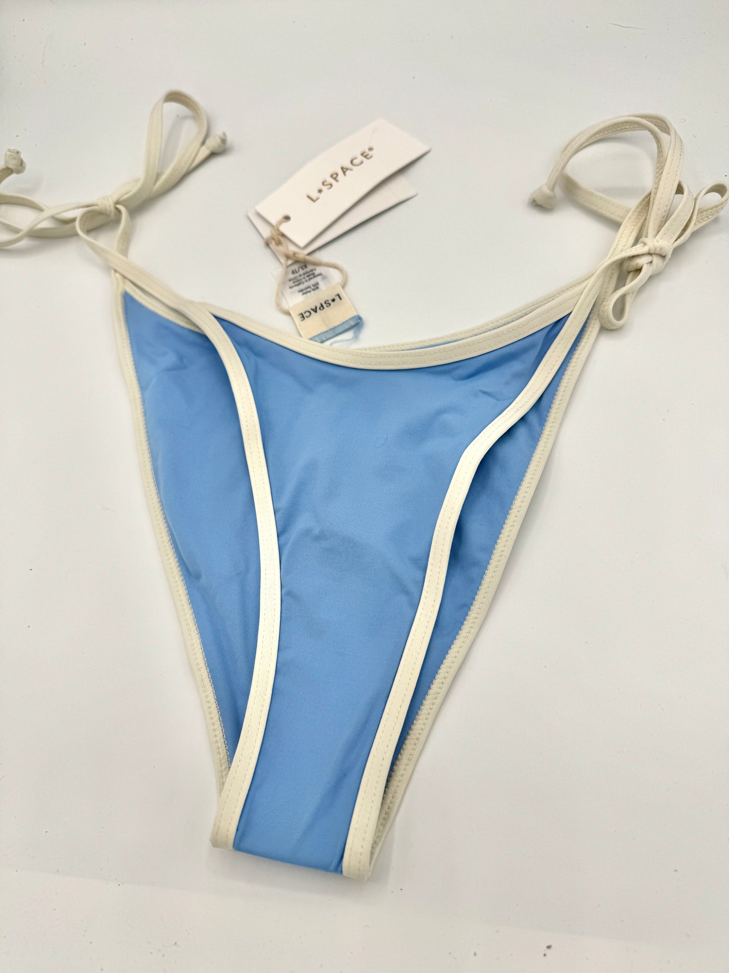 L Space Levy Classic Swim Bottom in Aura Blue / Cream
