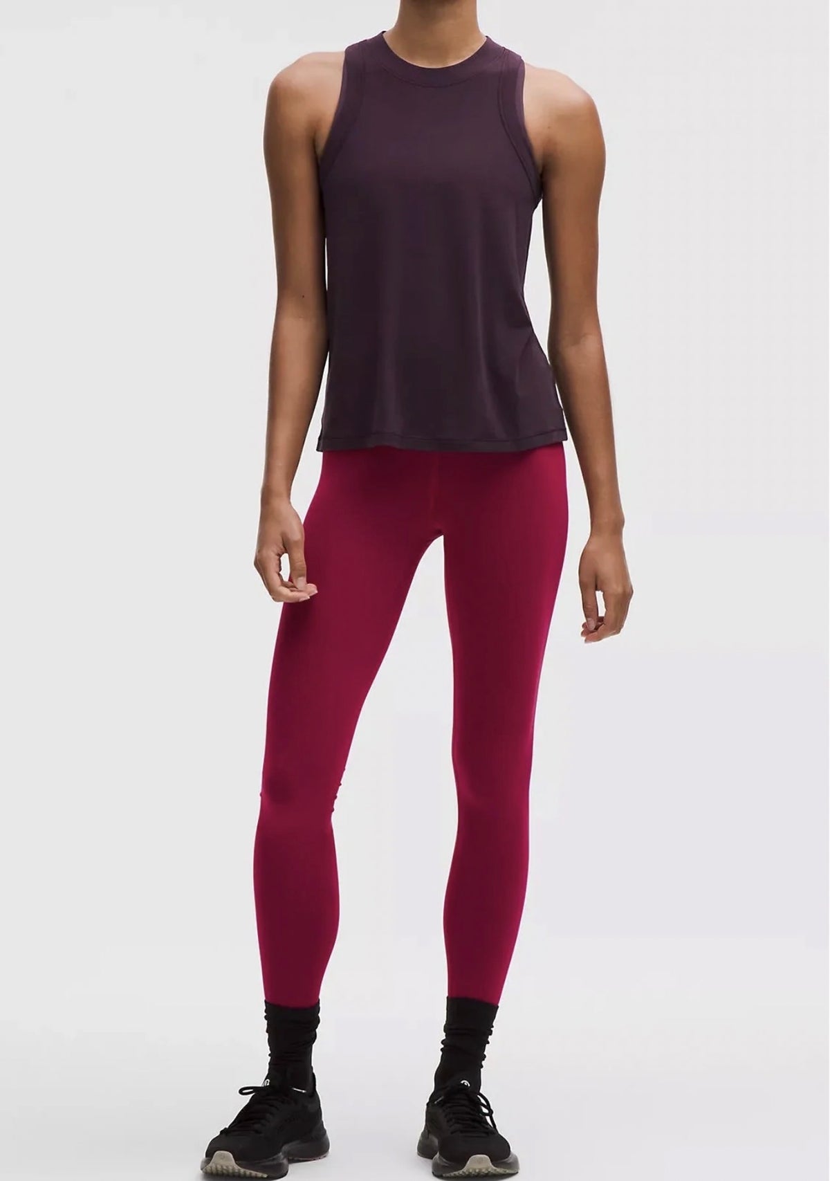 Lululemon Jersey Training Tank Top , Women’s in Black Plum Dark Burgundy Red