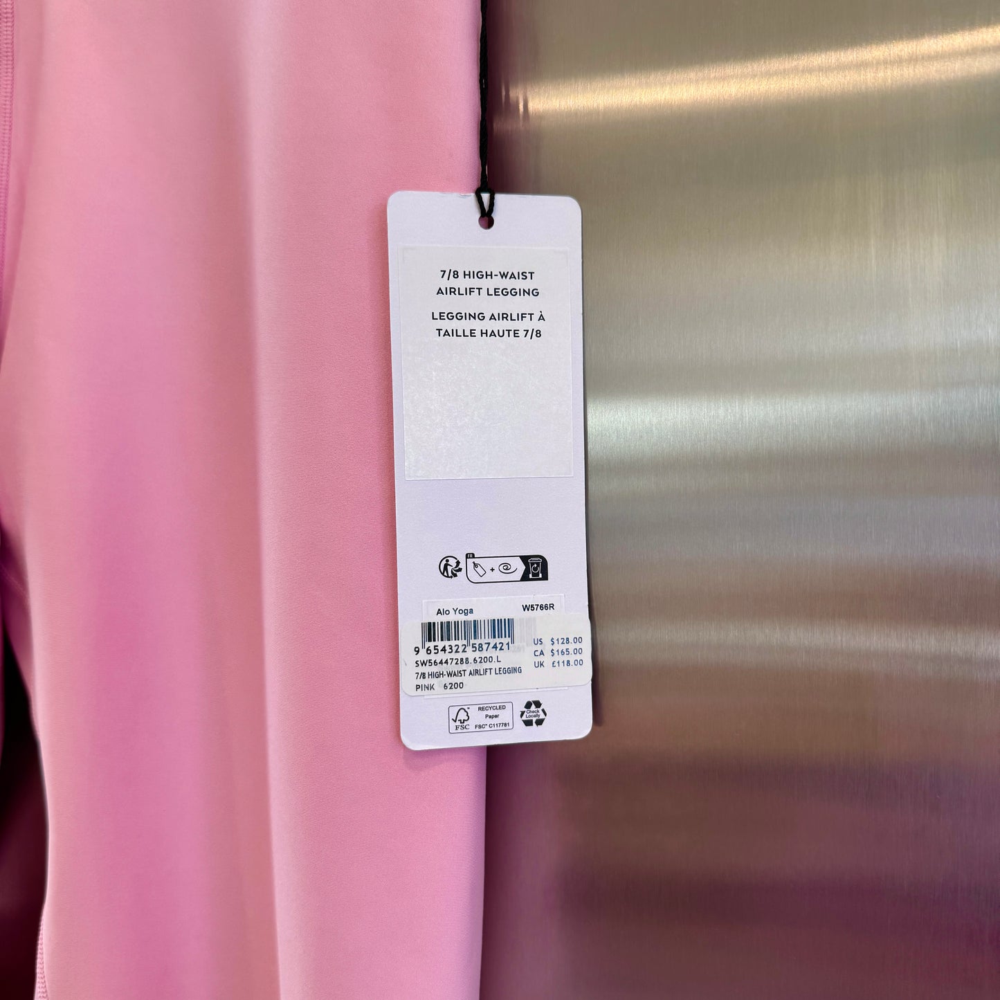 Alo 7/8 Airlift High Waist Legging - Sweet Pink