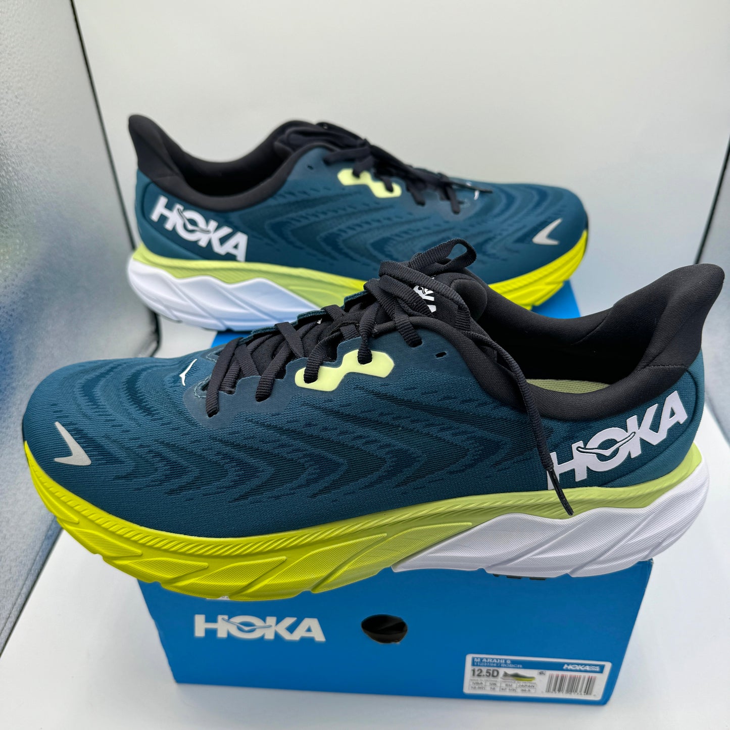 Hoka Arahi 6 Running Shoes Men’s Blue Graphite Coral Hoka One One brand new