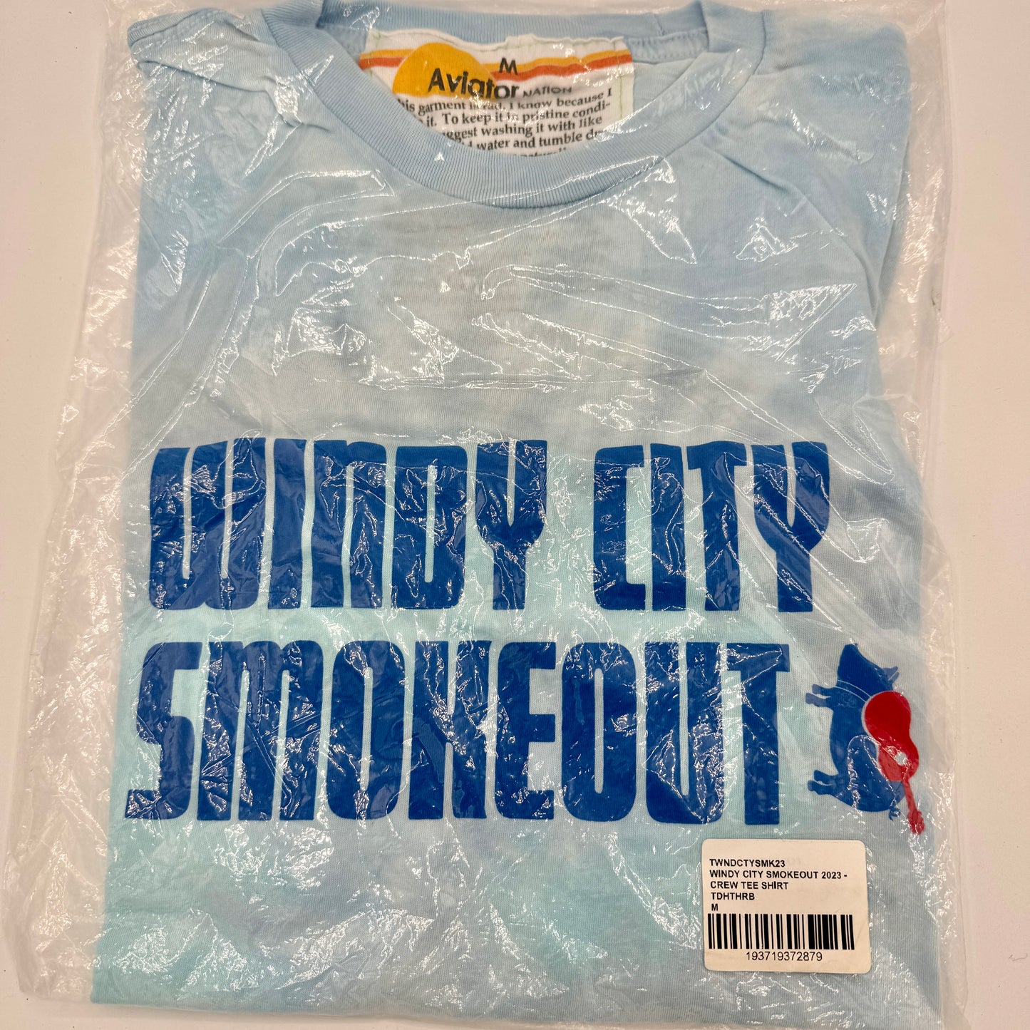 Aviator Nation Windy City Smokeout Festival Blue Tee Shirt