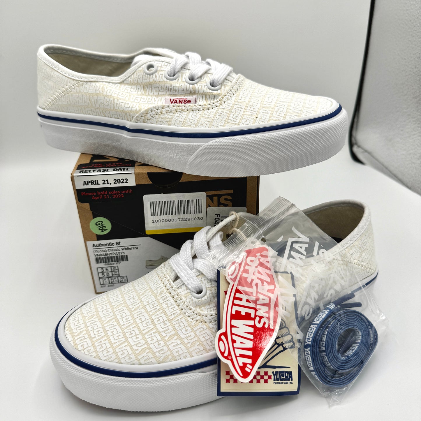 Vans Authentic SF Classic Low Top Sneaker in Cream off white x Yucca Fins