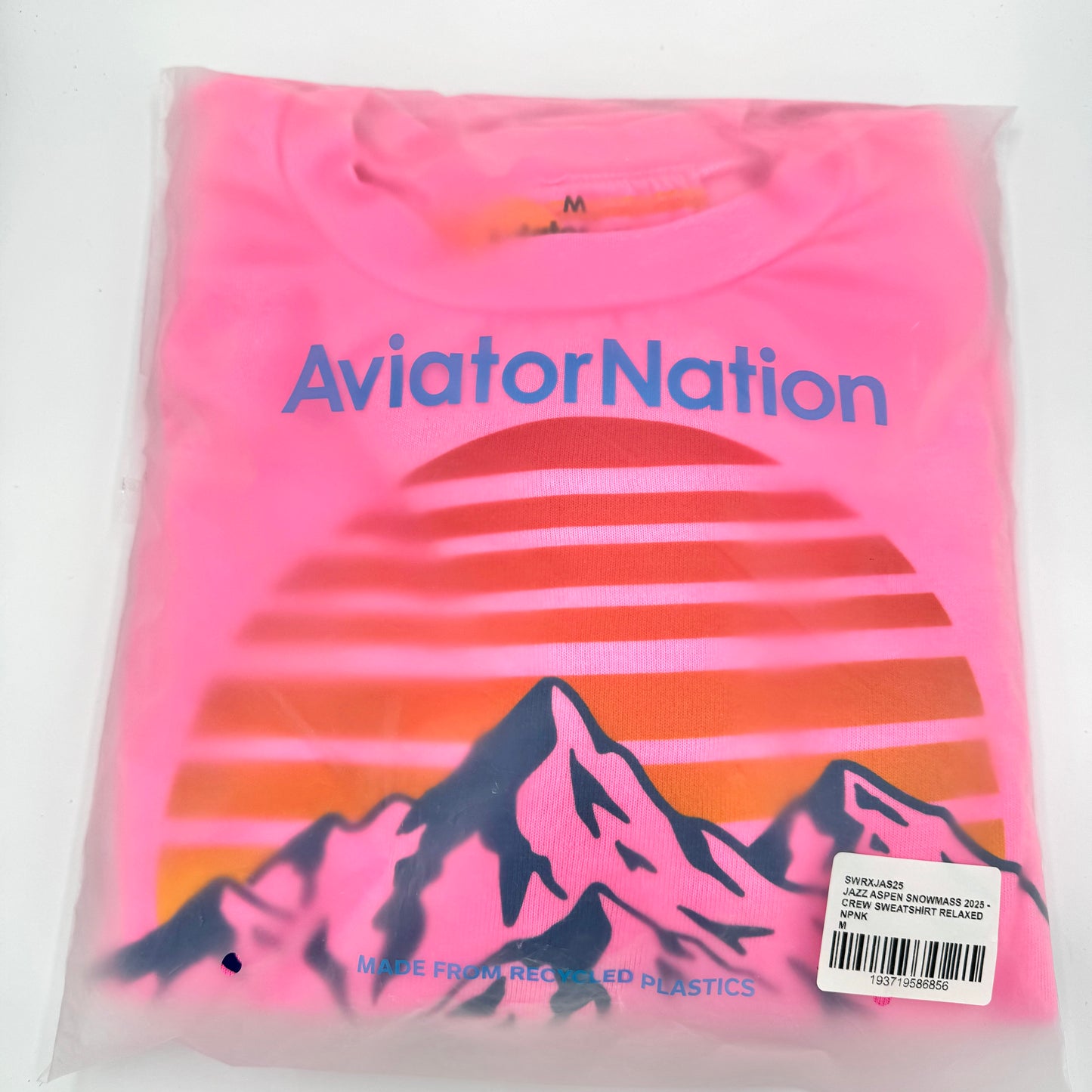 Aviator Nation Aspen Snowmass Jazz Music Festival Crewneck Sweatshirt - Neon Pink