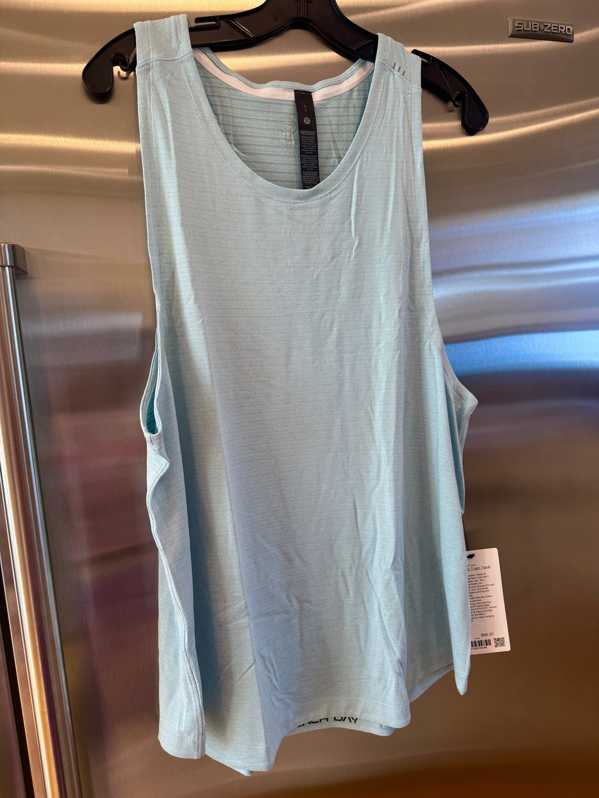 Lululemon License to Train Top , Mens Tank Top in Foam Cloud Blue