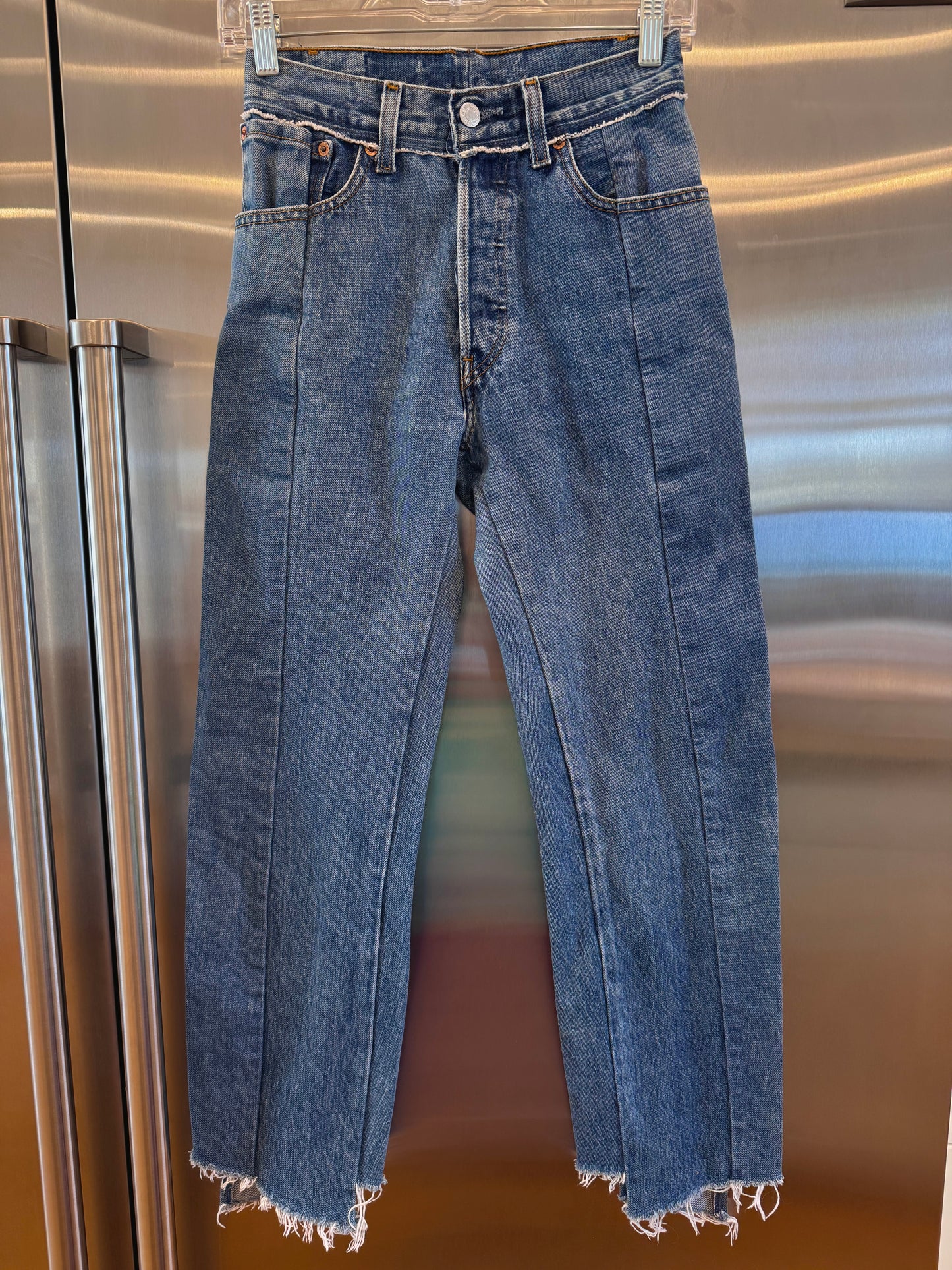 Vetements reconstructed denim pants Levi’s jeans denma size extra small womens
