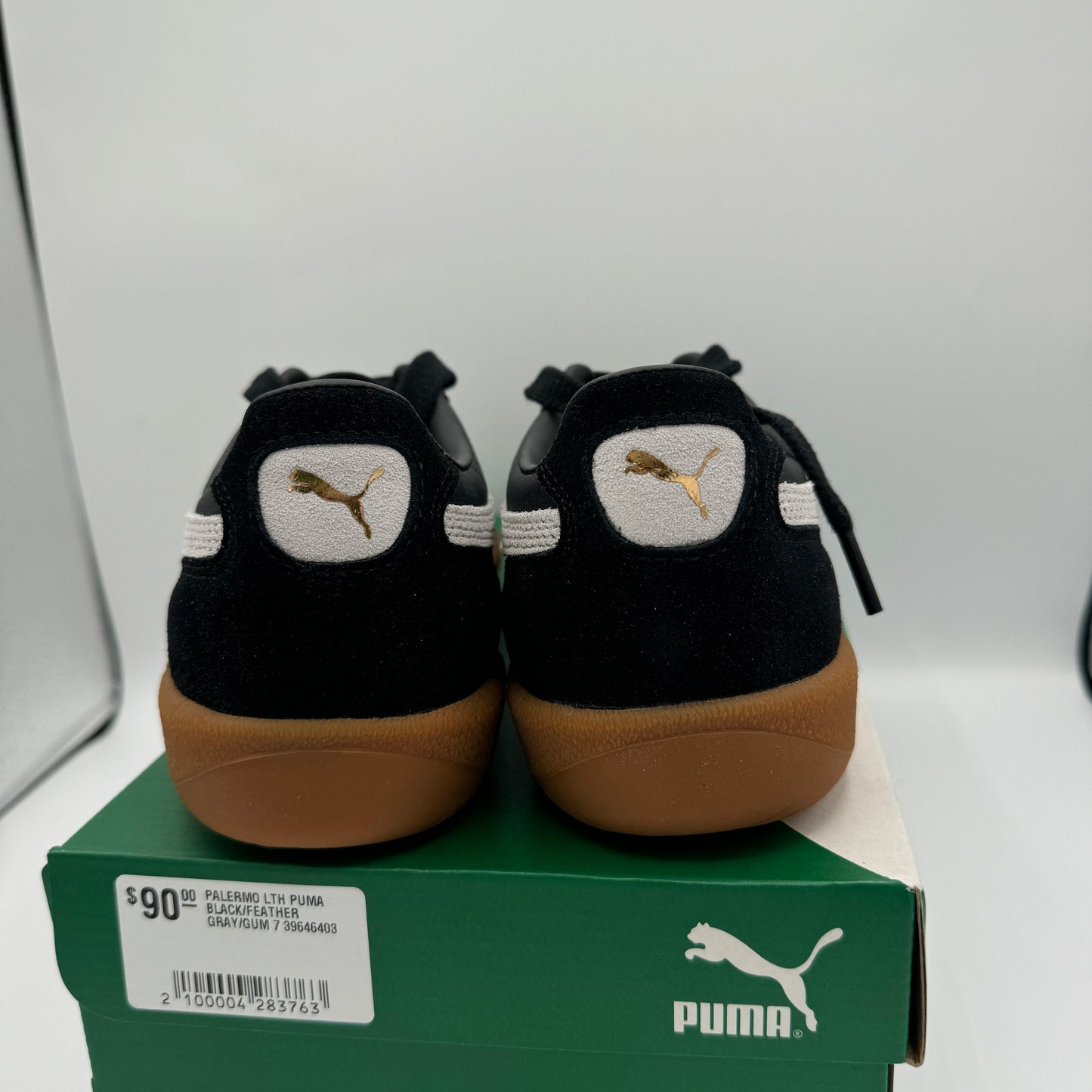 Puma Palermo Leather LTH Black / feather grey / gum sneakers brand new