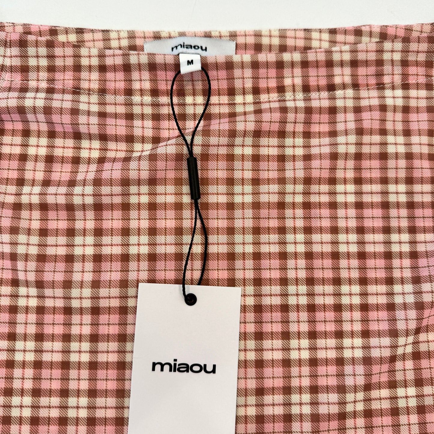 Miaou Fig Mini Skirt in Baby Plaid