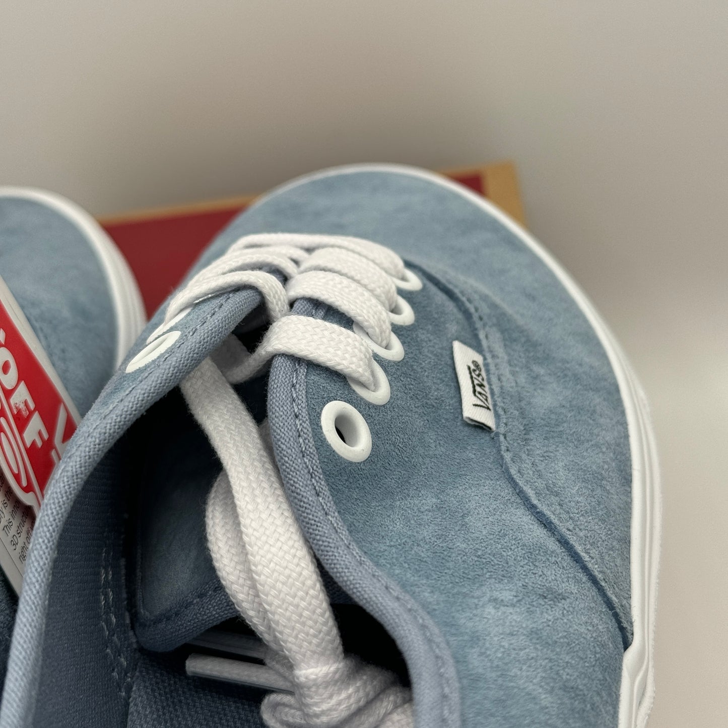 Vans Authentic Low Top Sneakers in Blue Ashley Pig Suede Leather