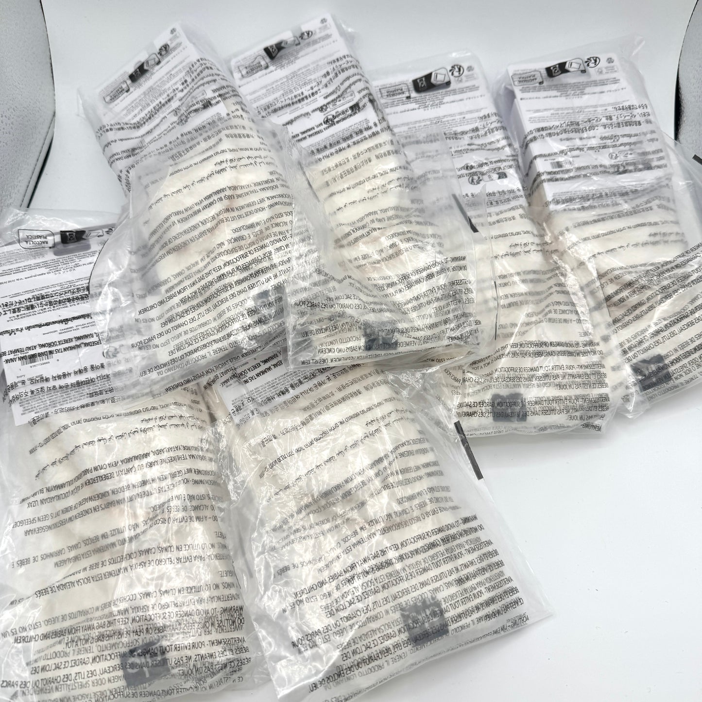 Alo Yoga (Bundle) Women’s Plush Lush Socks, 6x Pairs - Ivory White