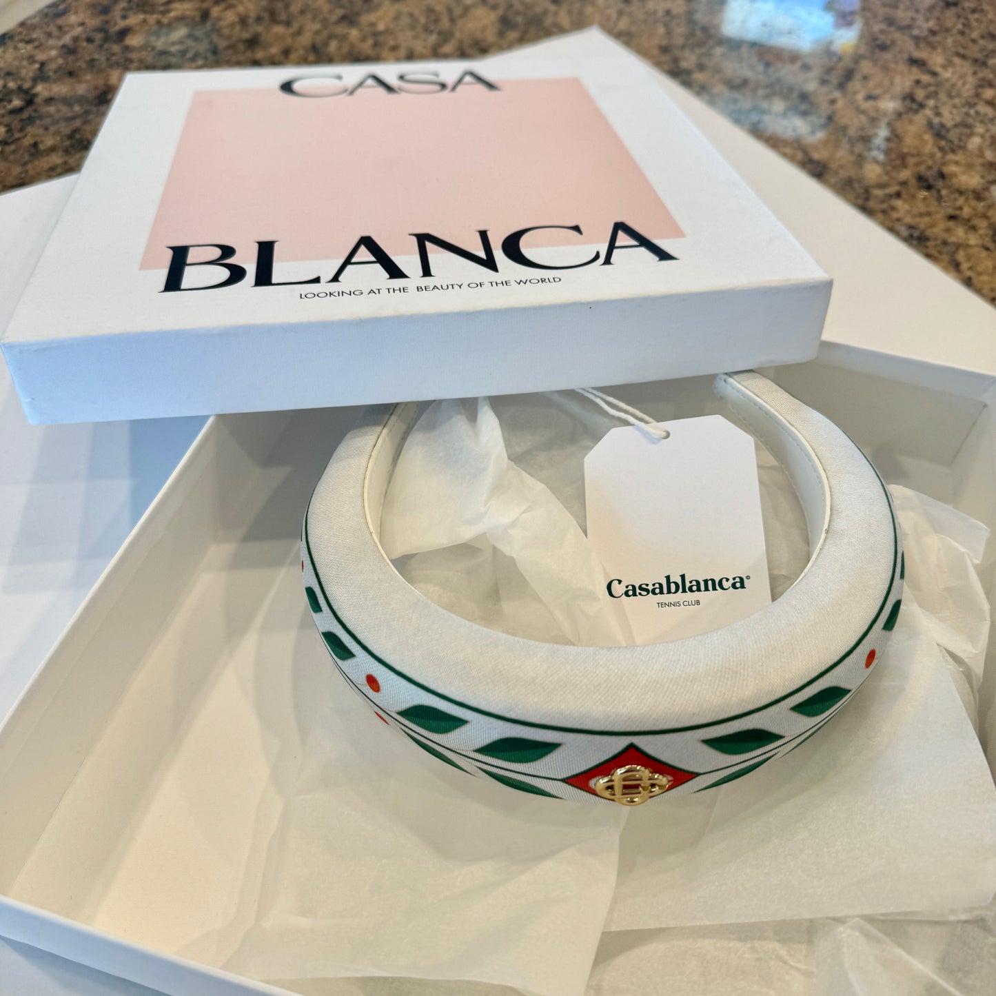 Casablanca Headband Silk with Logo Appliqué Monaco Grand Prix