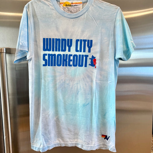 Aviator Nation Windy City Smokeout Festival Blue Tee Shirt