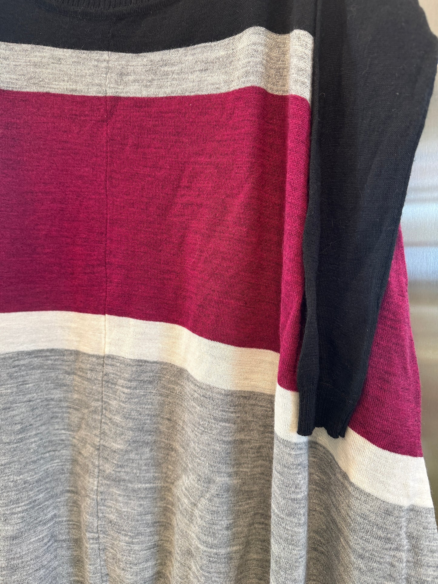 Free People Oversized Knit Sweater * Pre-Owned * Colorblock Top , Made in Italy ,