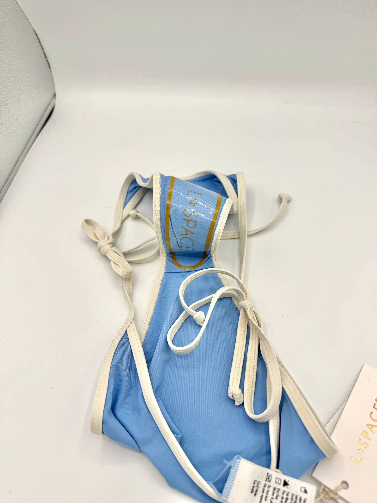 L Space Levy Classic Swim Bottom in Aura Blue / Cream