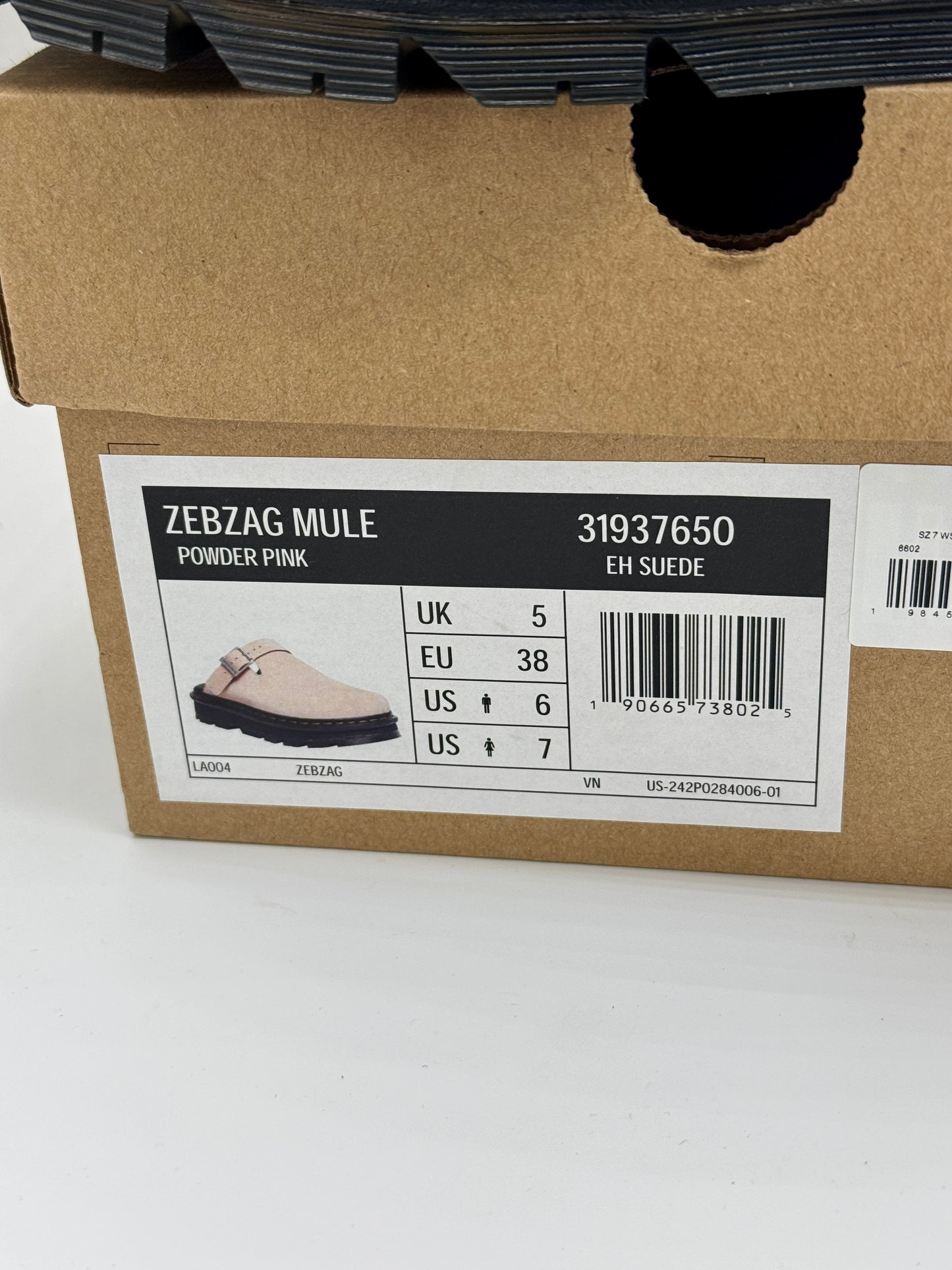 Dr Martin Zebzag Mule Unisex , Powder Pink