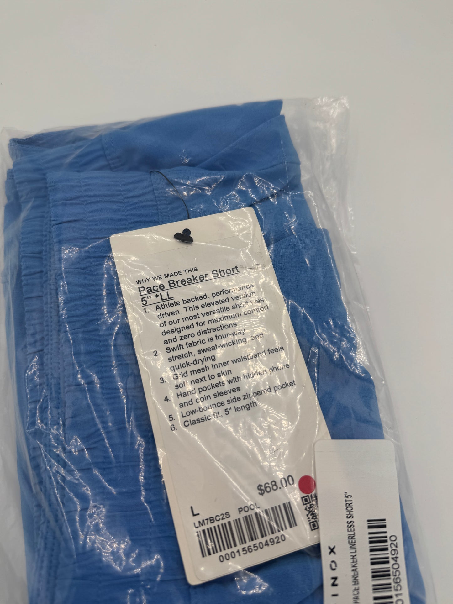 Lululemon Pace Breaker Short 5” Linerless Unlined in Pool Party Blue - Men’s