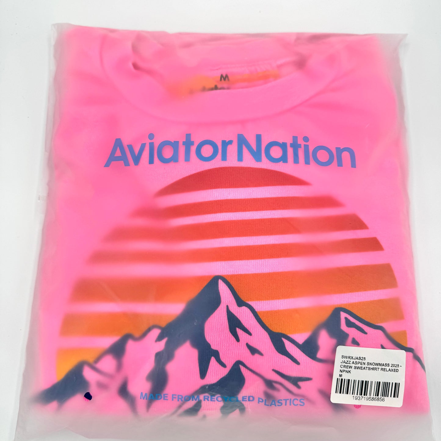 Aviator Nation Aspen Snowmass Jazz Music Festival Crewneck Sweatshirt - Neon Pink