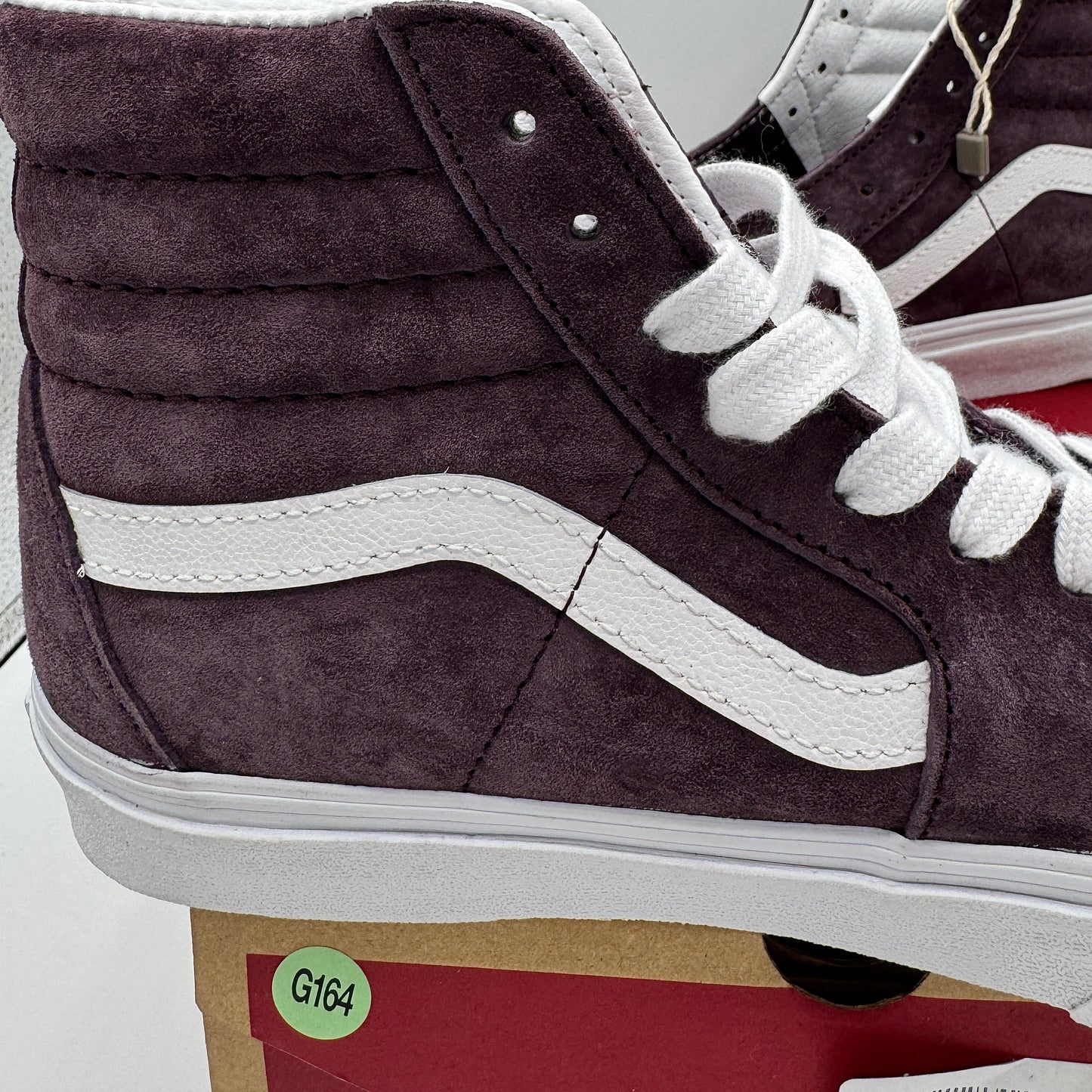 Vans Sk8 Hi Pig Suede Wine Tasting Dark Purple Skate Sneakers High Tops