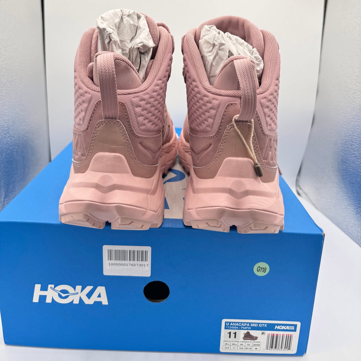 Hoka Anacapa Mid GTX Hiking Boots Pale Mauve Peach Whip Unisex Shoes GoreTex