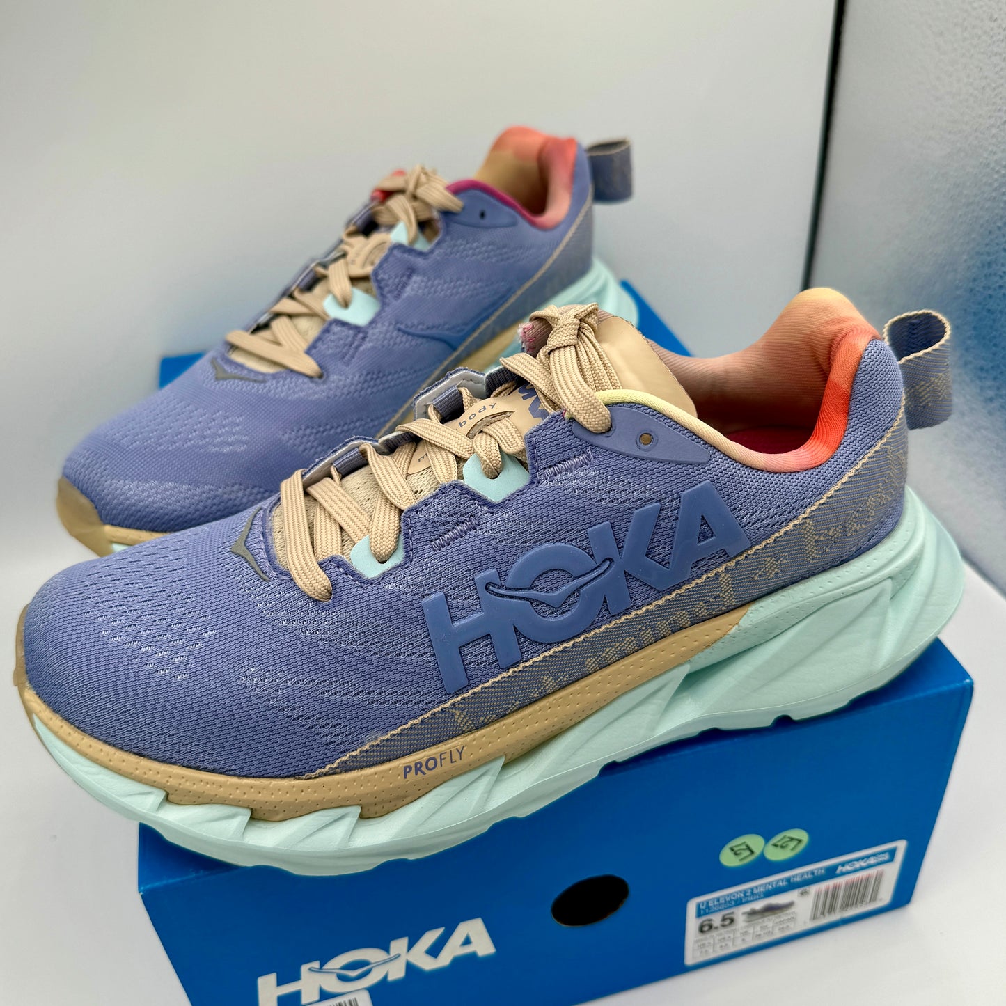 Hoka Elevon 2 Running Shoes Mental Health Sneakers Unisex Hoka One One Purple