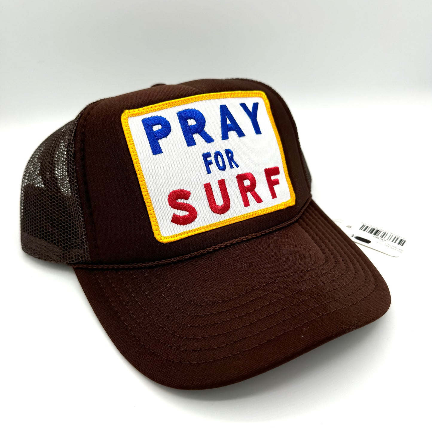 Aviator Nation Pray For Surf Brown Trucker Hat Cap Embroidered Classic beach