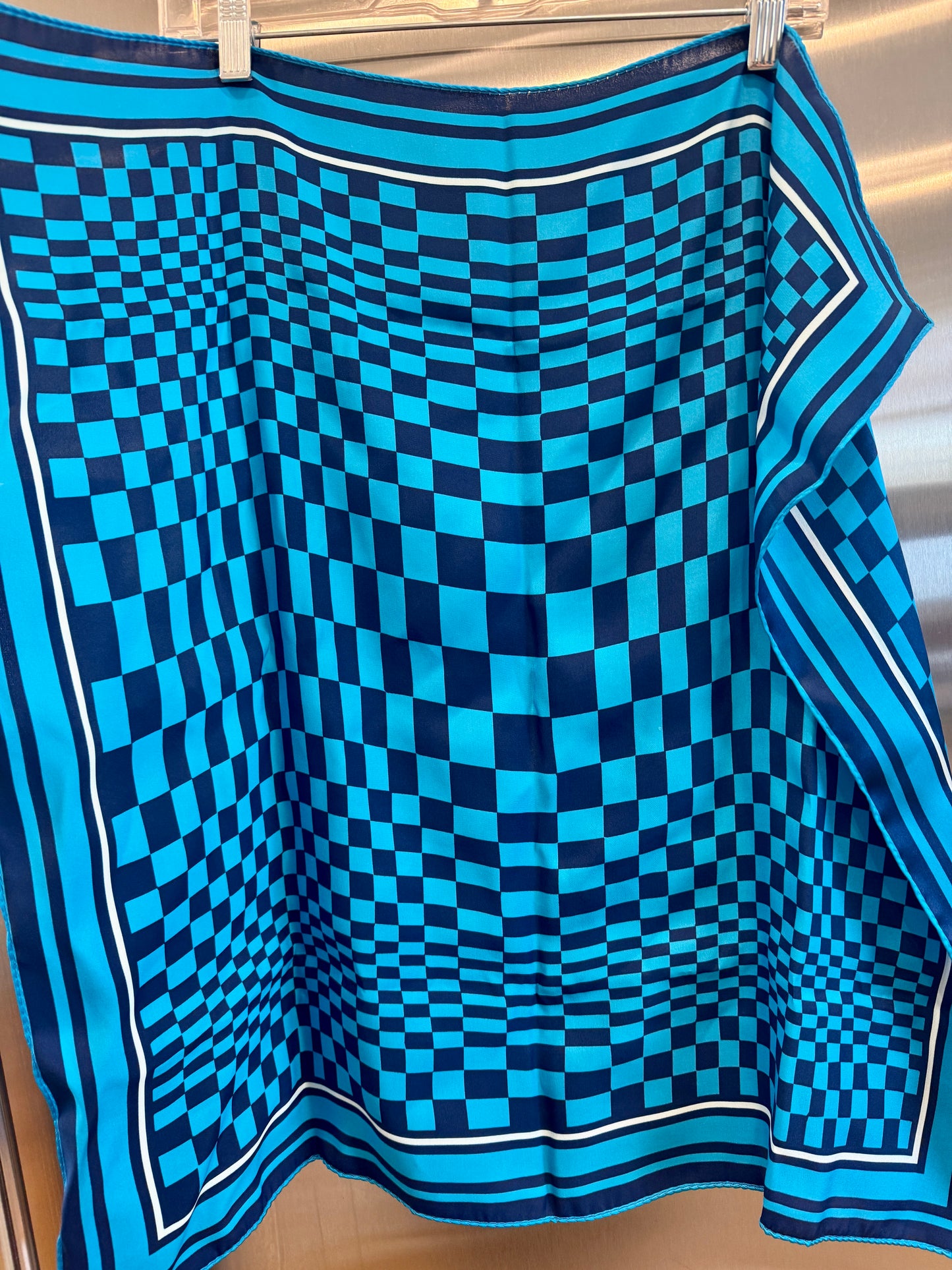 Porsche x Soho House Satin Blue Pasha Scarf Bandana