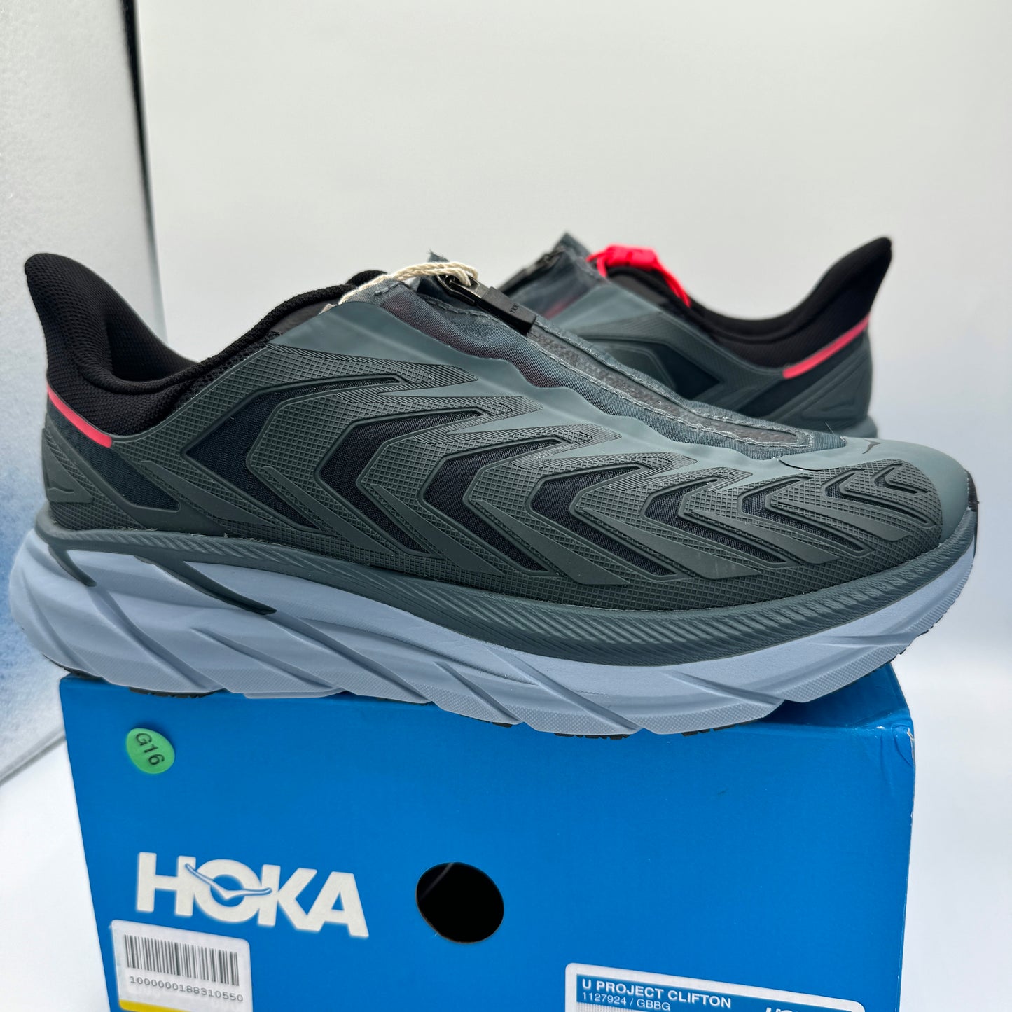 Hoka Project Clifton Unisex Shoes - Lead / Navy Goblin GBBG Blue