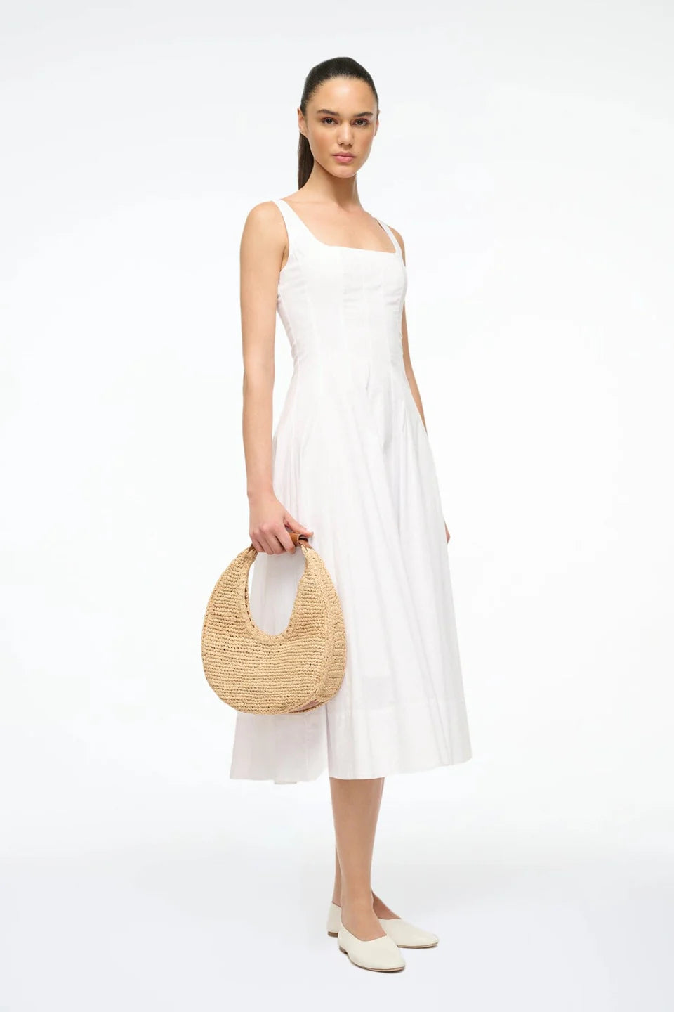 Staud Moon Bag - Natural Raffia