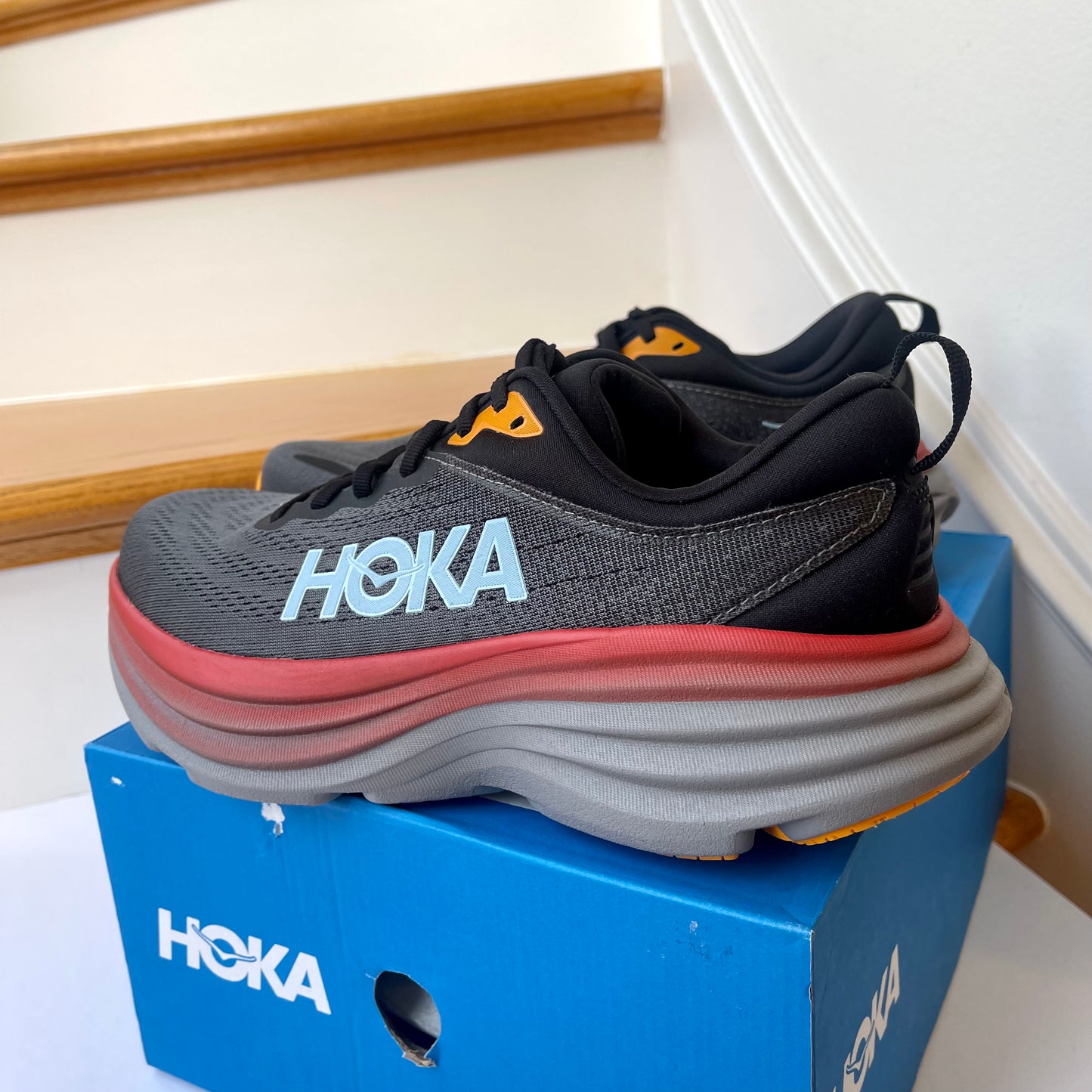 Hoka Bondi 8 Running Shoes Castlerock / Anthracite Grey Hoka One One